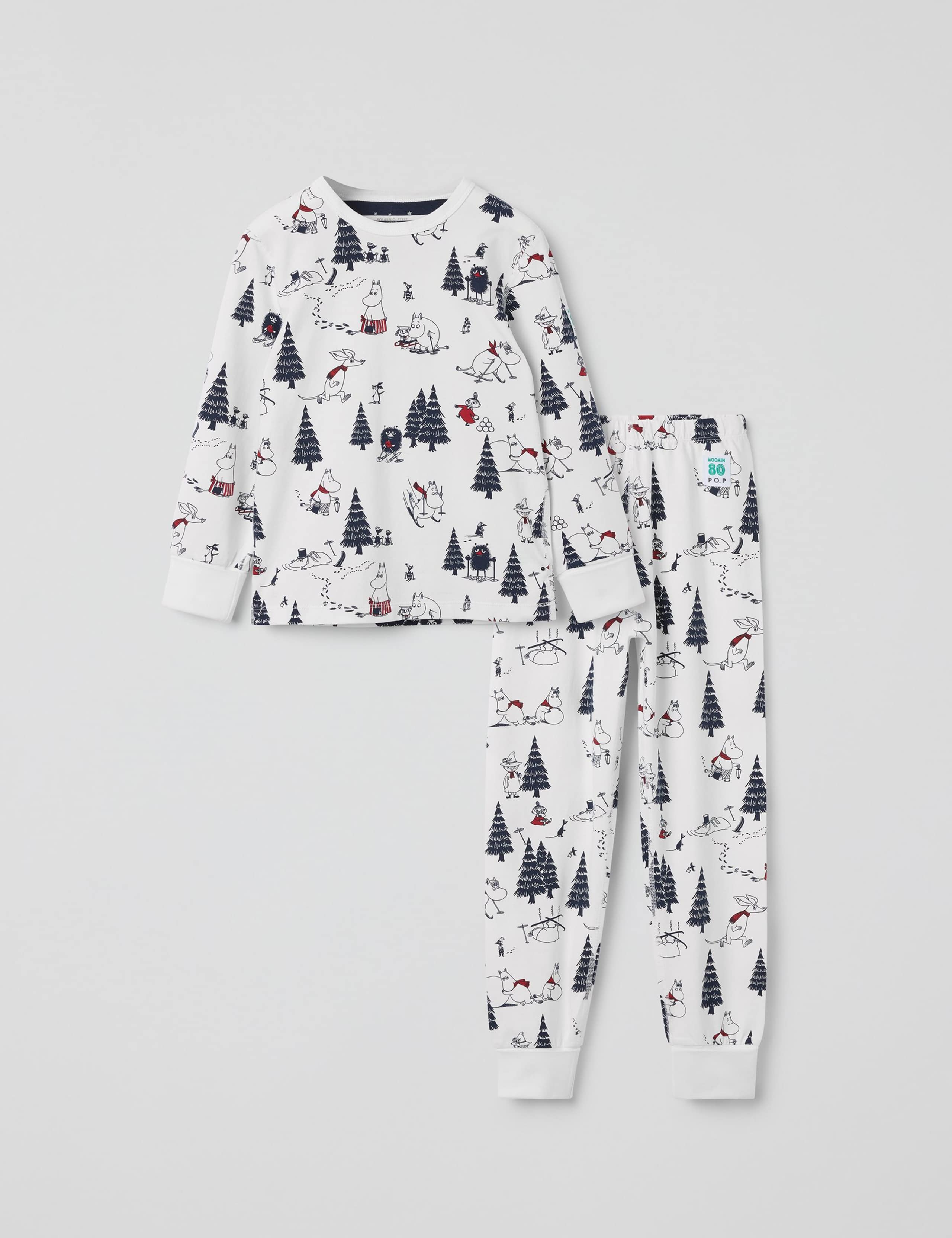 Cotton Rich Winter Moomin Print Pyjamas (1-10 Yrs) 1 of 3