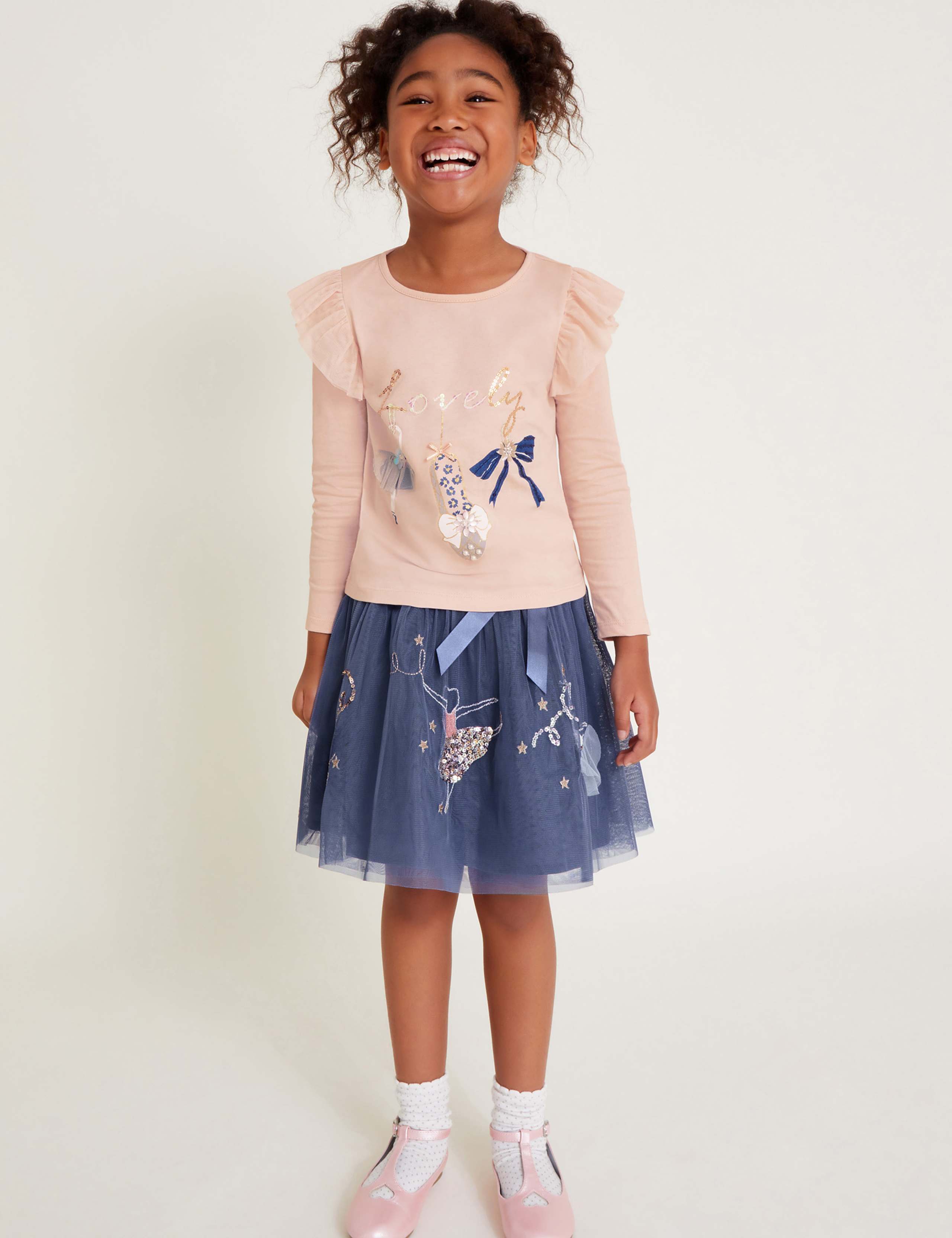 Long Sleeve Lovely Sequin Top (3-13 Yrs) 1 of 4