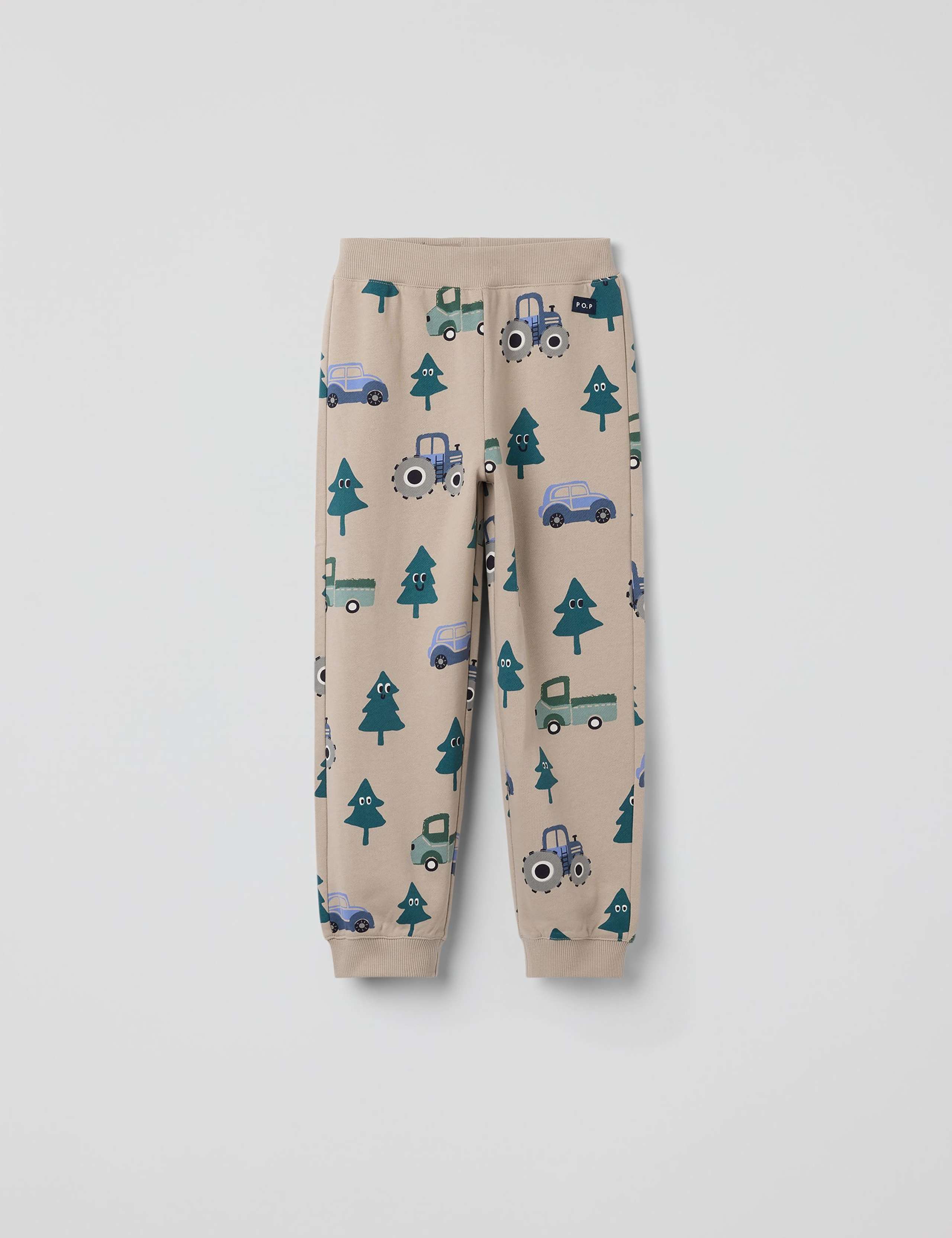 Pure Cotton Tree Vehicle Joggers (1-7 Yrs) 1 of 3