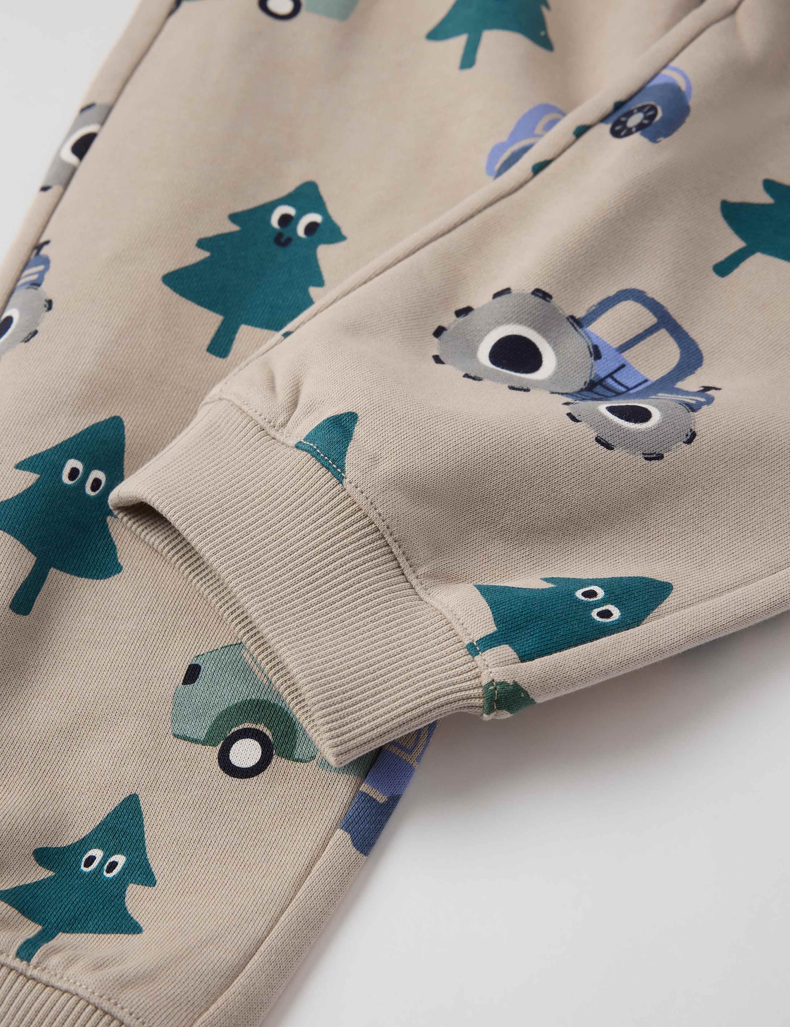 Pure Cotton Tree Vehicle Joggers (1-7 Yrs) 2 of 3