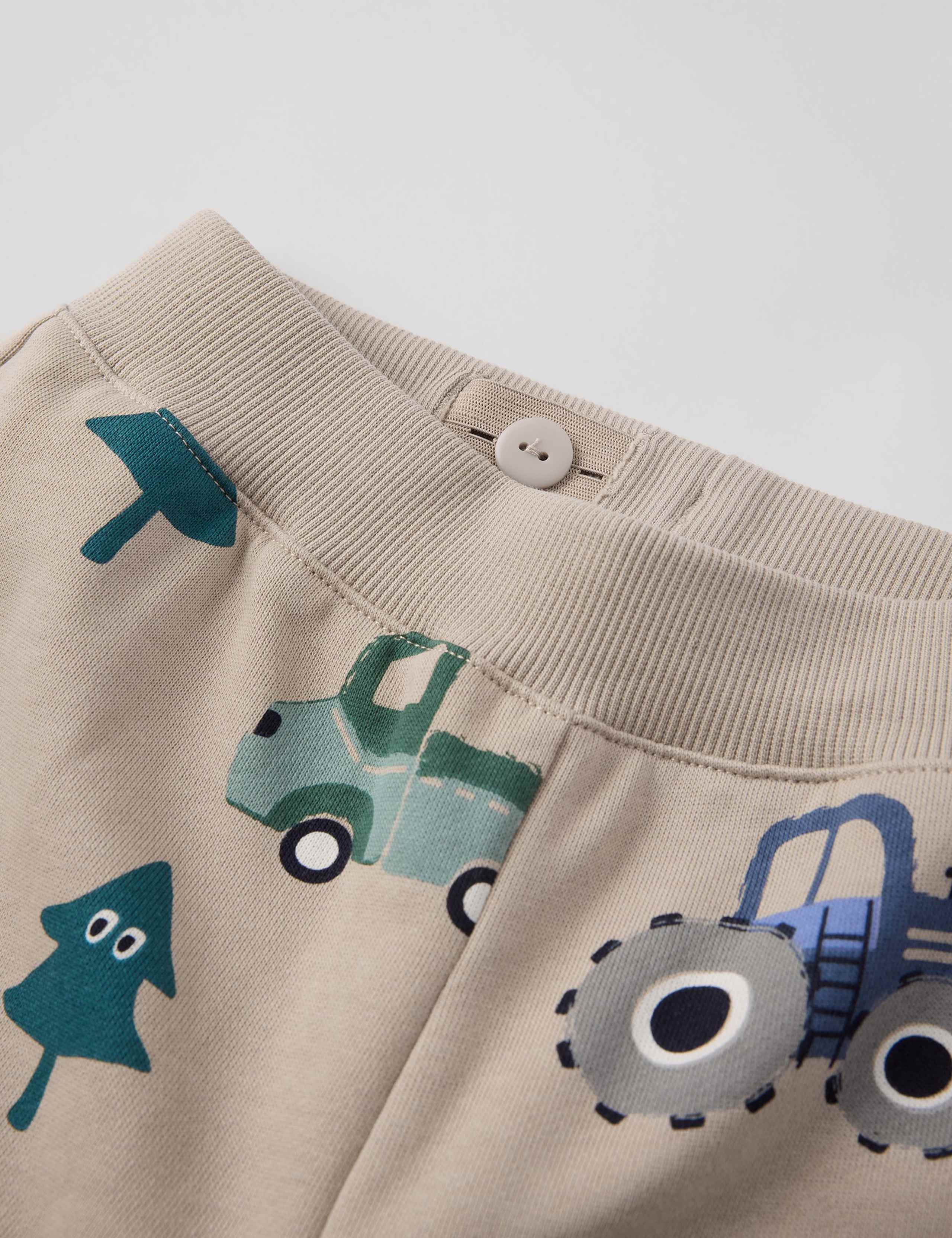 Pure Cotton Tree Vehicle Joggers (1-7 Yrs) 3 of 3