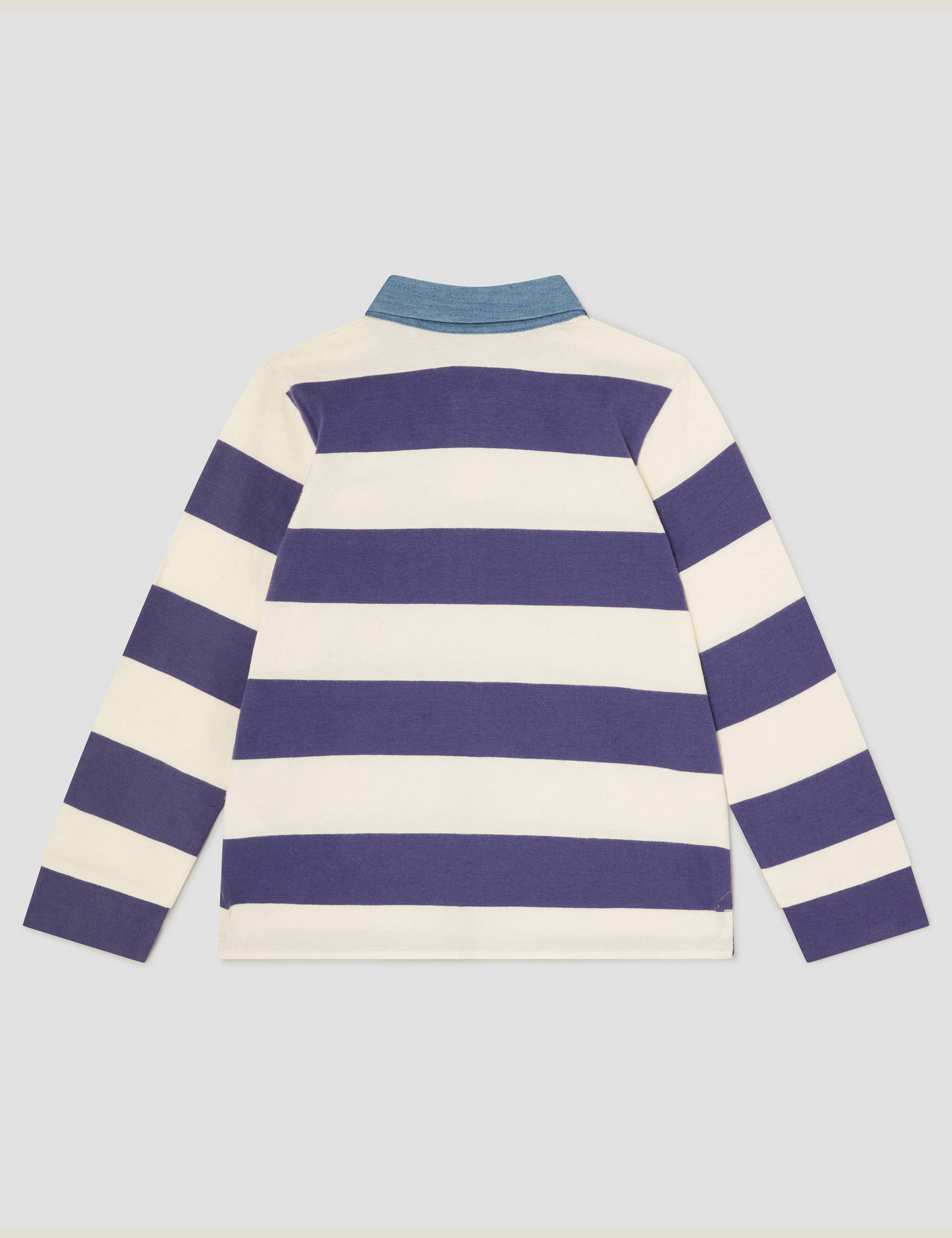 Pure Cotton Striped Rugby Top (3-13 Yrs) 3 of 3