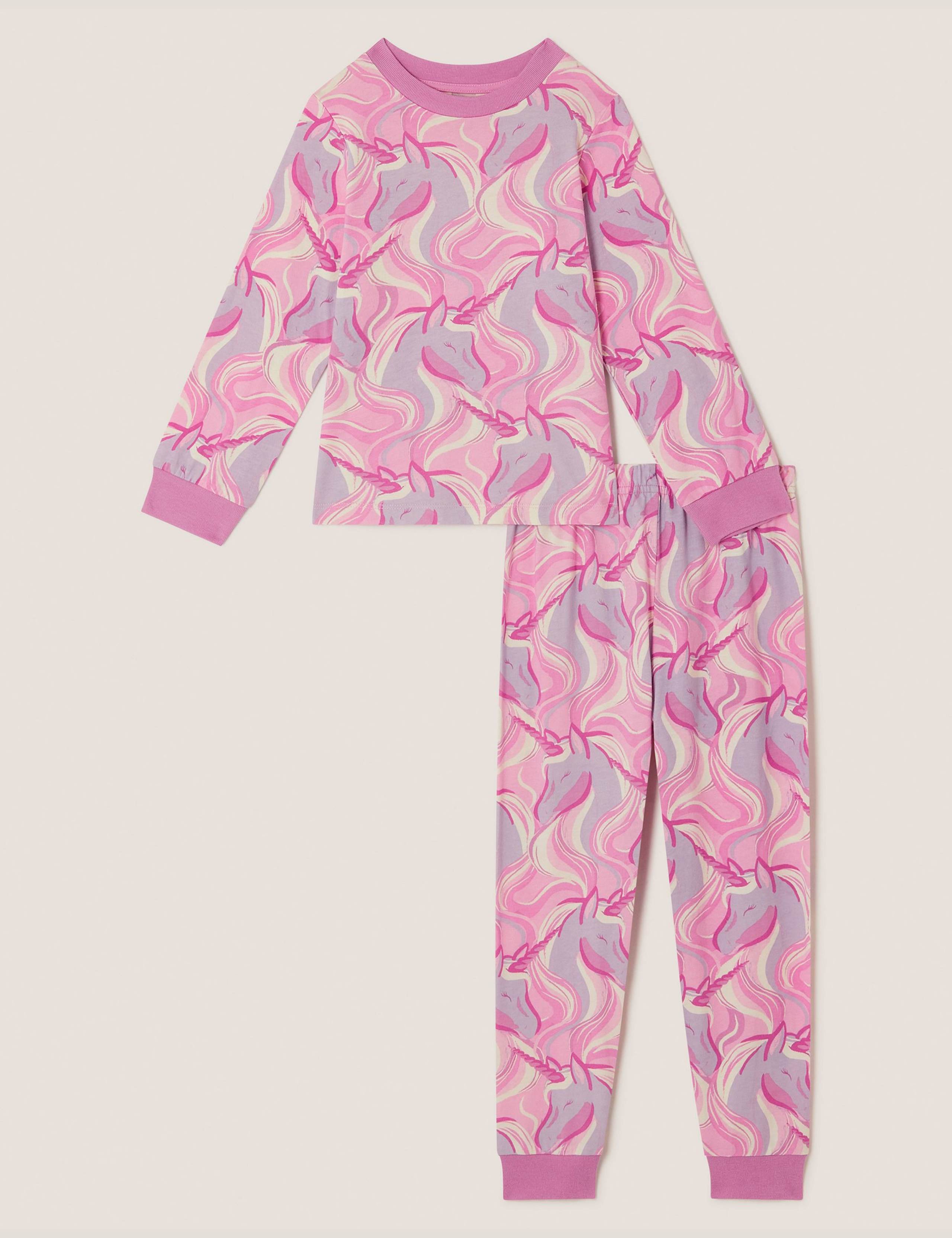 Pure Cotton Patterned Pyjama Set (2-13 Yrs) 2 of 5