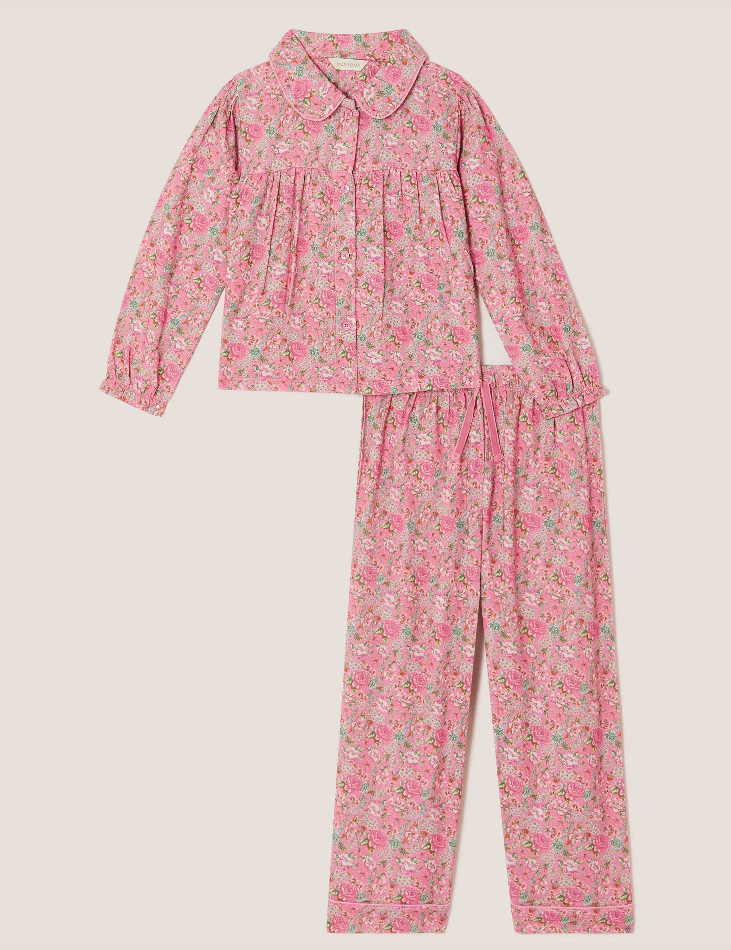 Pure Cotton Patterned Pyjama Set (2-13 Yrs) 2 of 5