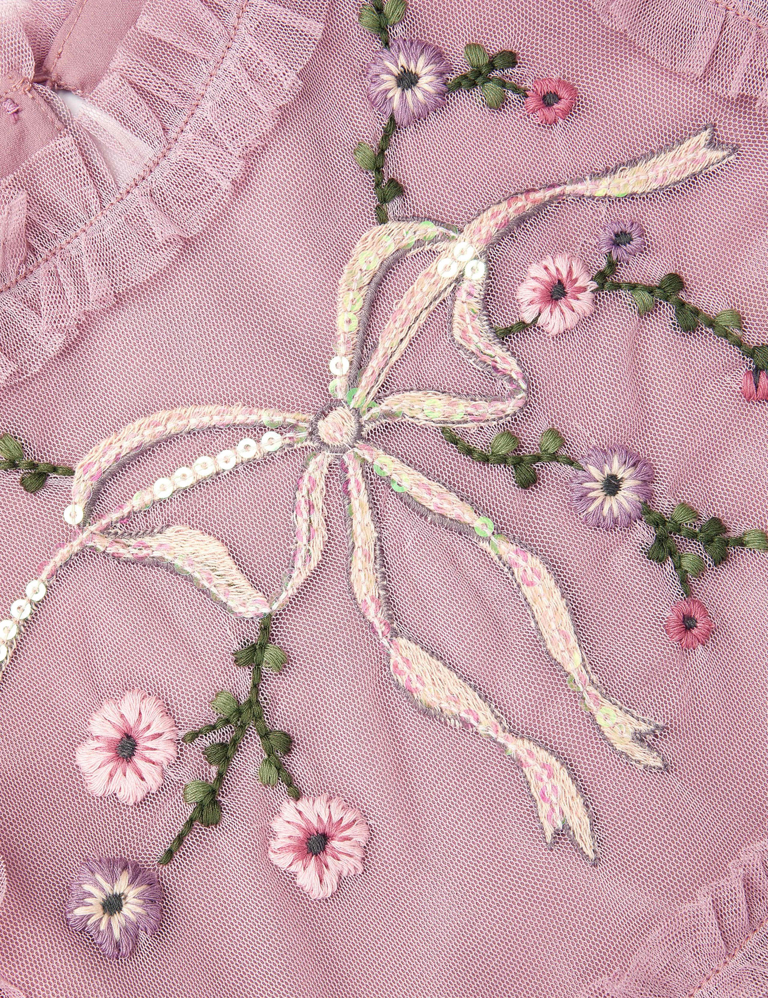 Floral Bow Embellished Tulle Dress (3-15 Yrs) 4 of 4
