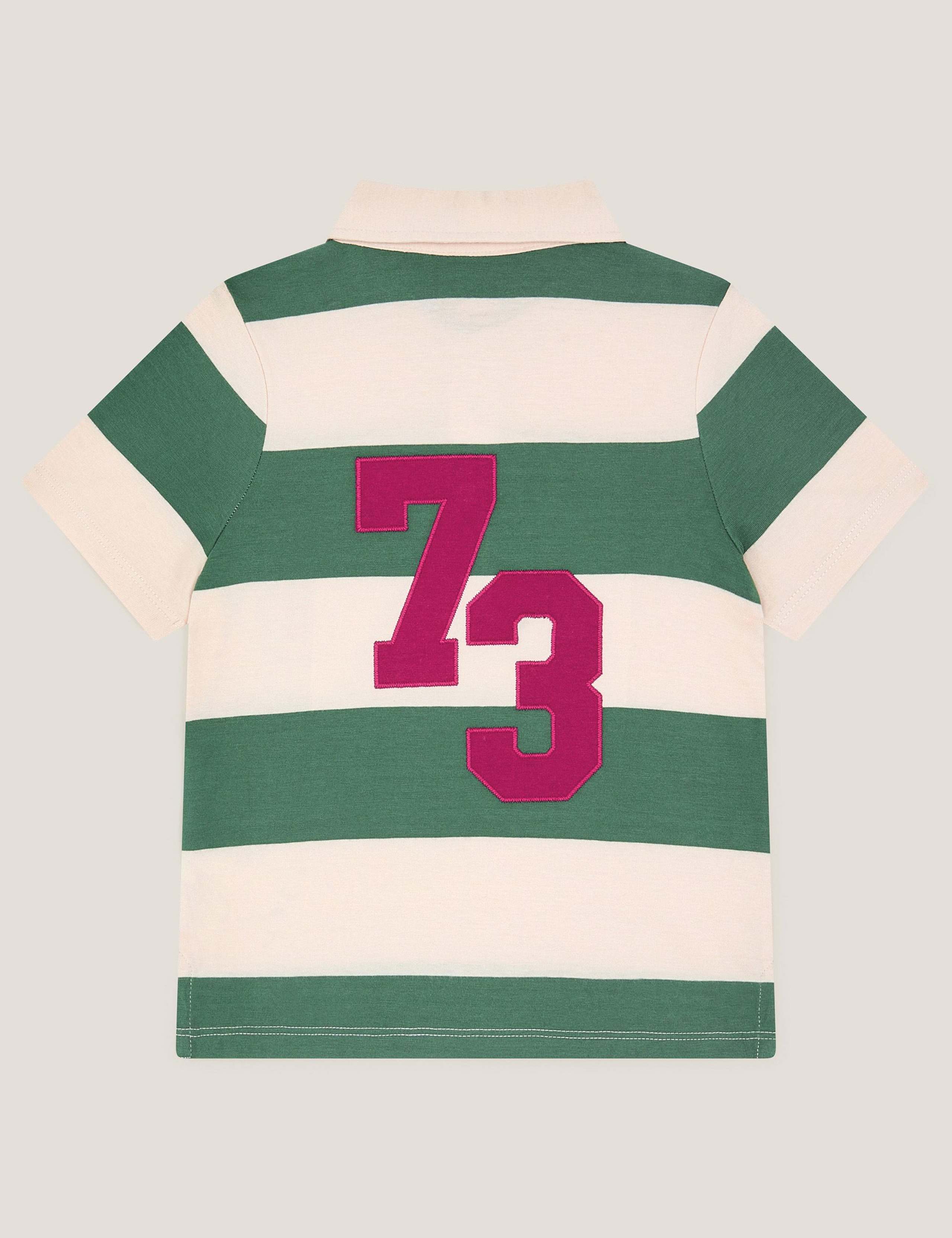 Pure Cotton Striped Polo T-Shirt (2-13 Yrs) 3 of 4