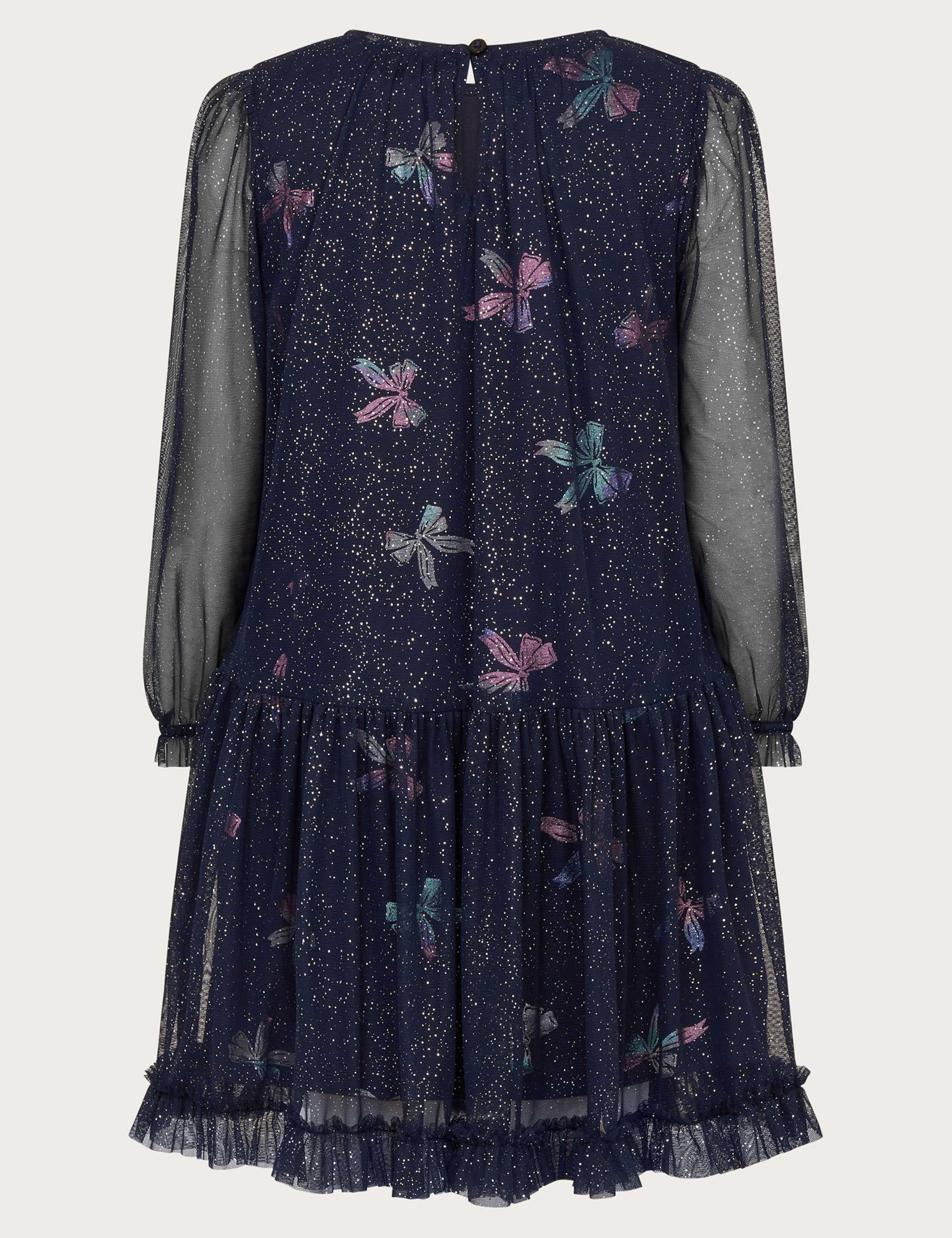 Mesh Bow Print Flare Dress (3-15 Yrs) 3 of 4