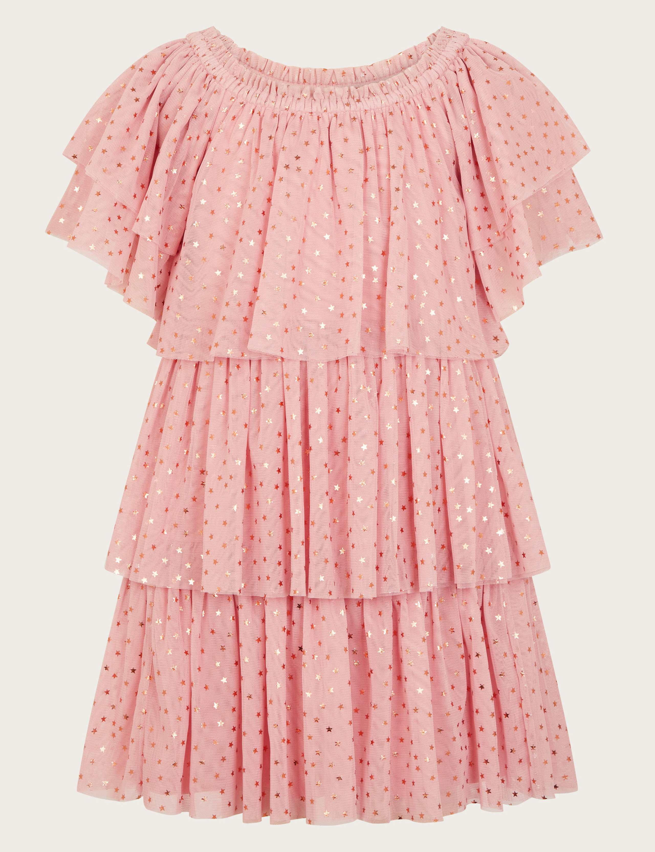 Mesh Metallic Star Tiered Dress (3-15 Yrs) 2 of 4
