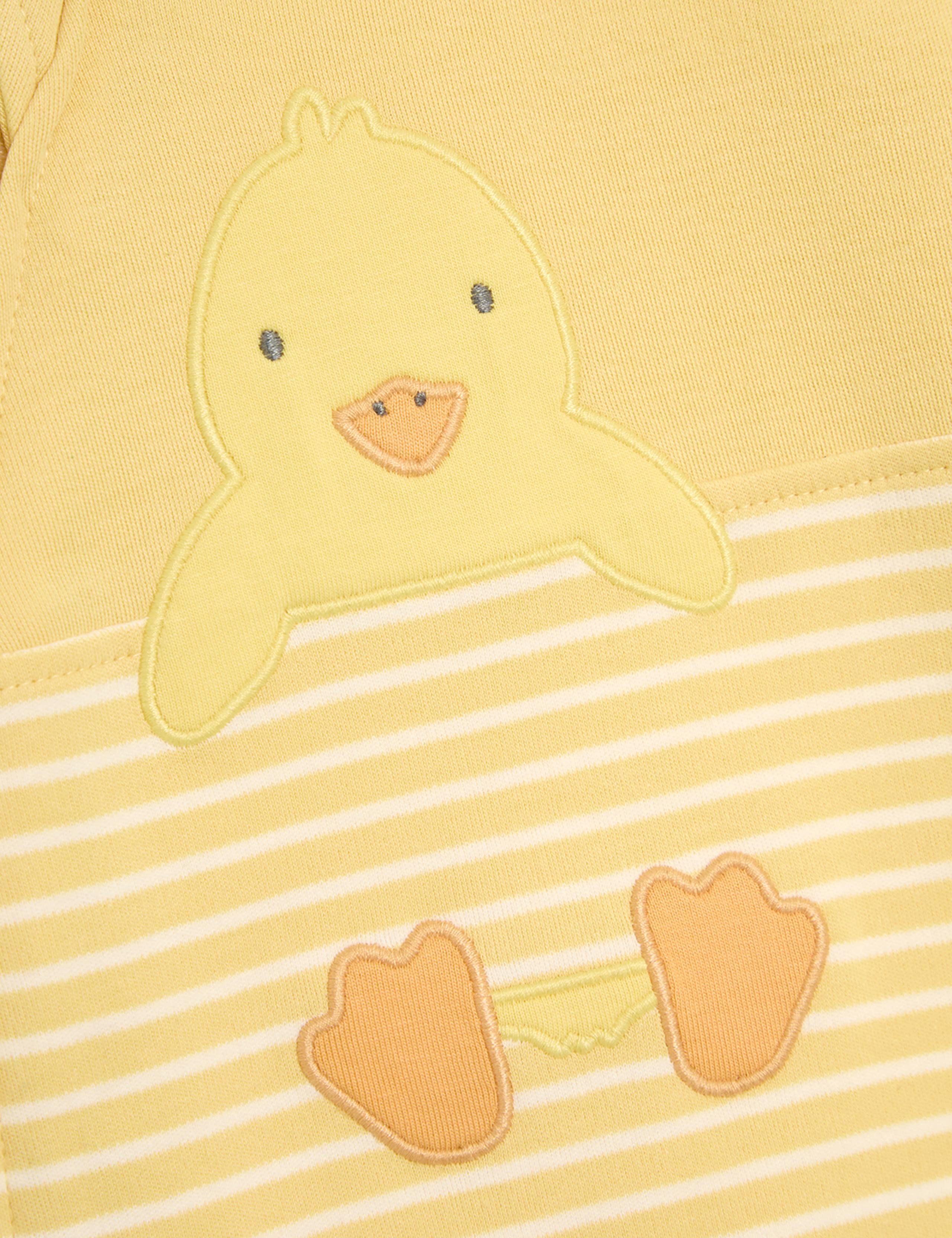Pure Cotton Duckling Zip Sleepsuit (0-12 Mths) 3 of 3