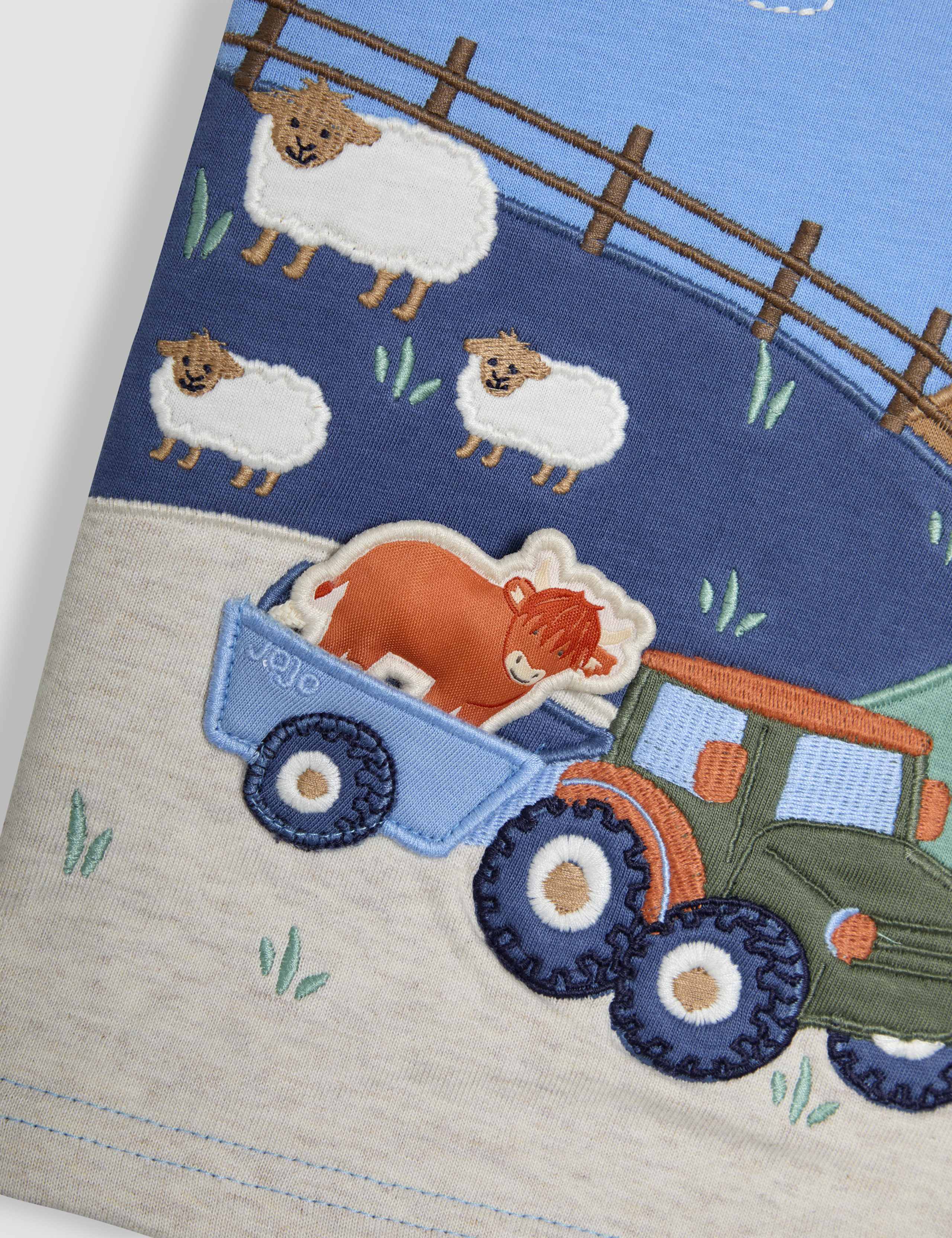 Pure Cotton Appliqué Farm T-Shirt (6 Mths - 5 Yrs) 2 of 3