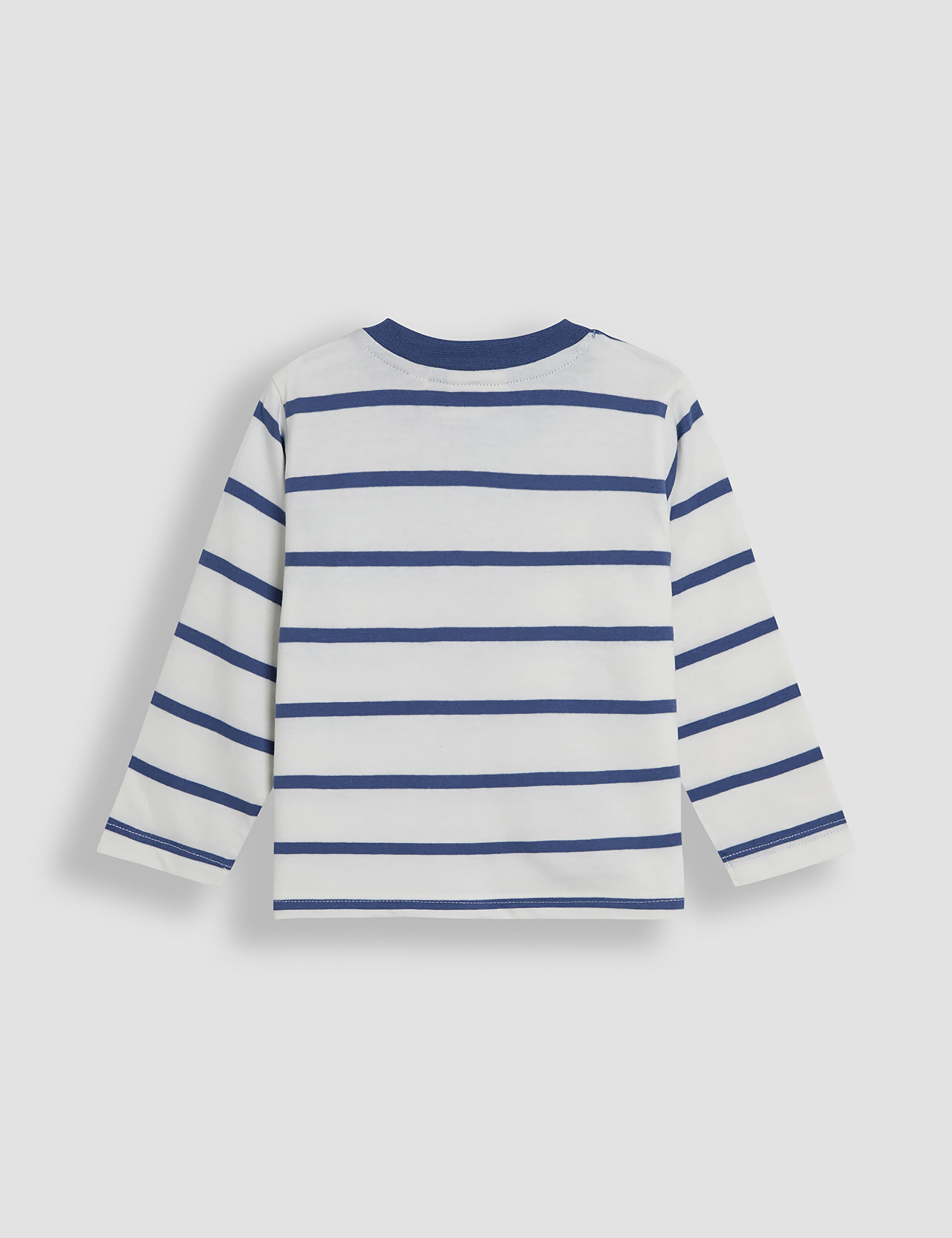 Pure Cotton Tractor Applique Striped Top (0-5 Yrs) 6 of 6
