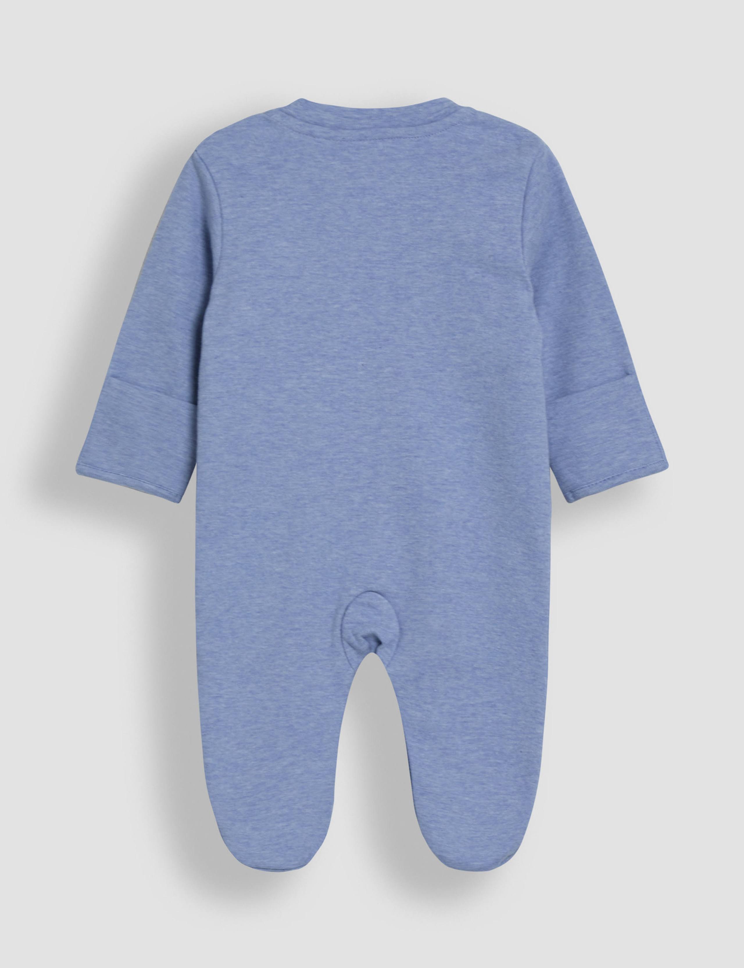 Pure Cotton Bee Embroidered Sleepsuit (0-12 Mths) 3 of 3
