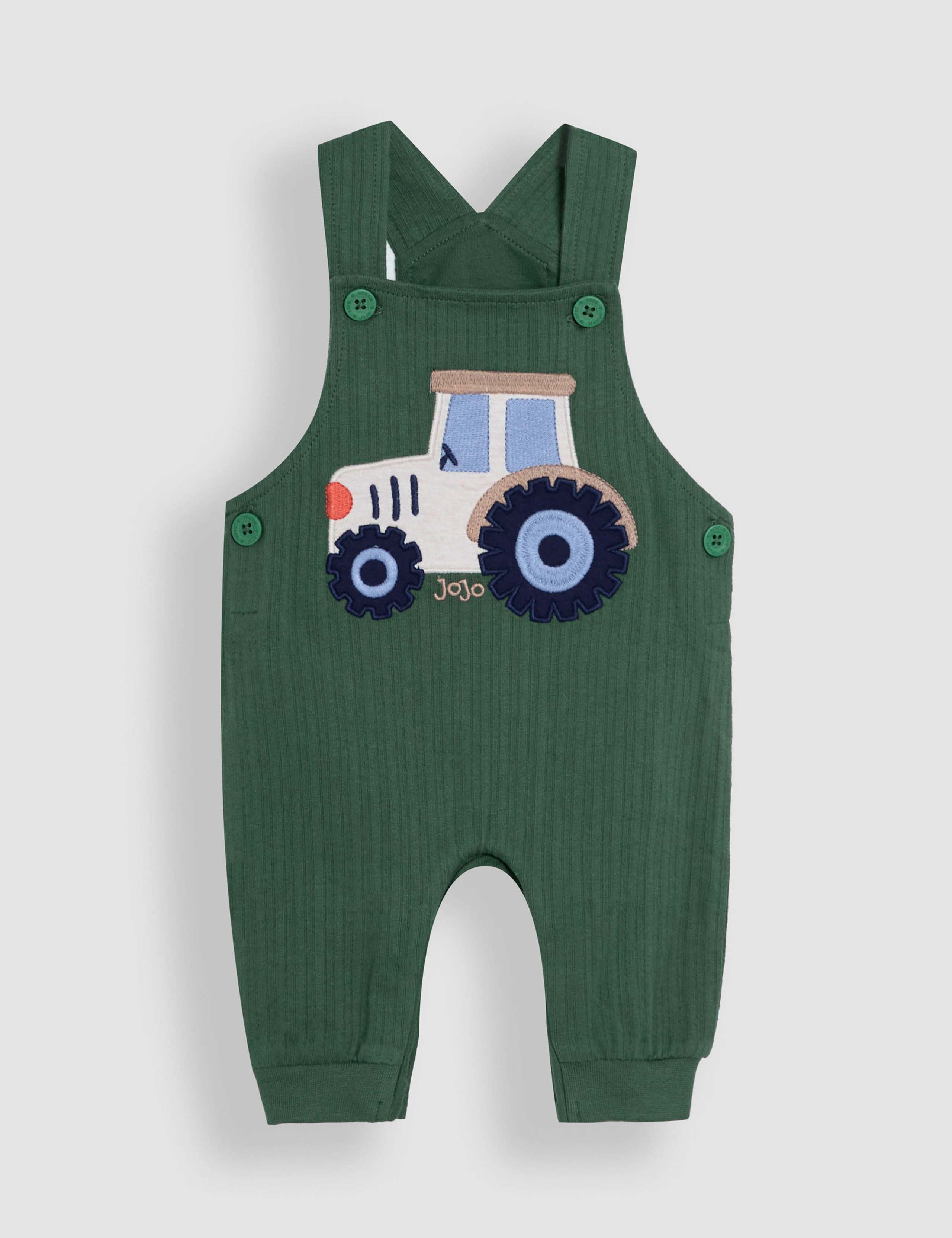 2pc Pure Cotton Dungarees Outfit (3-24 Mths) 2 of 6