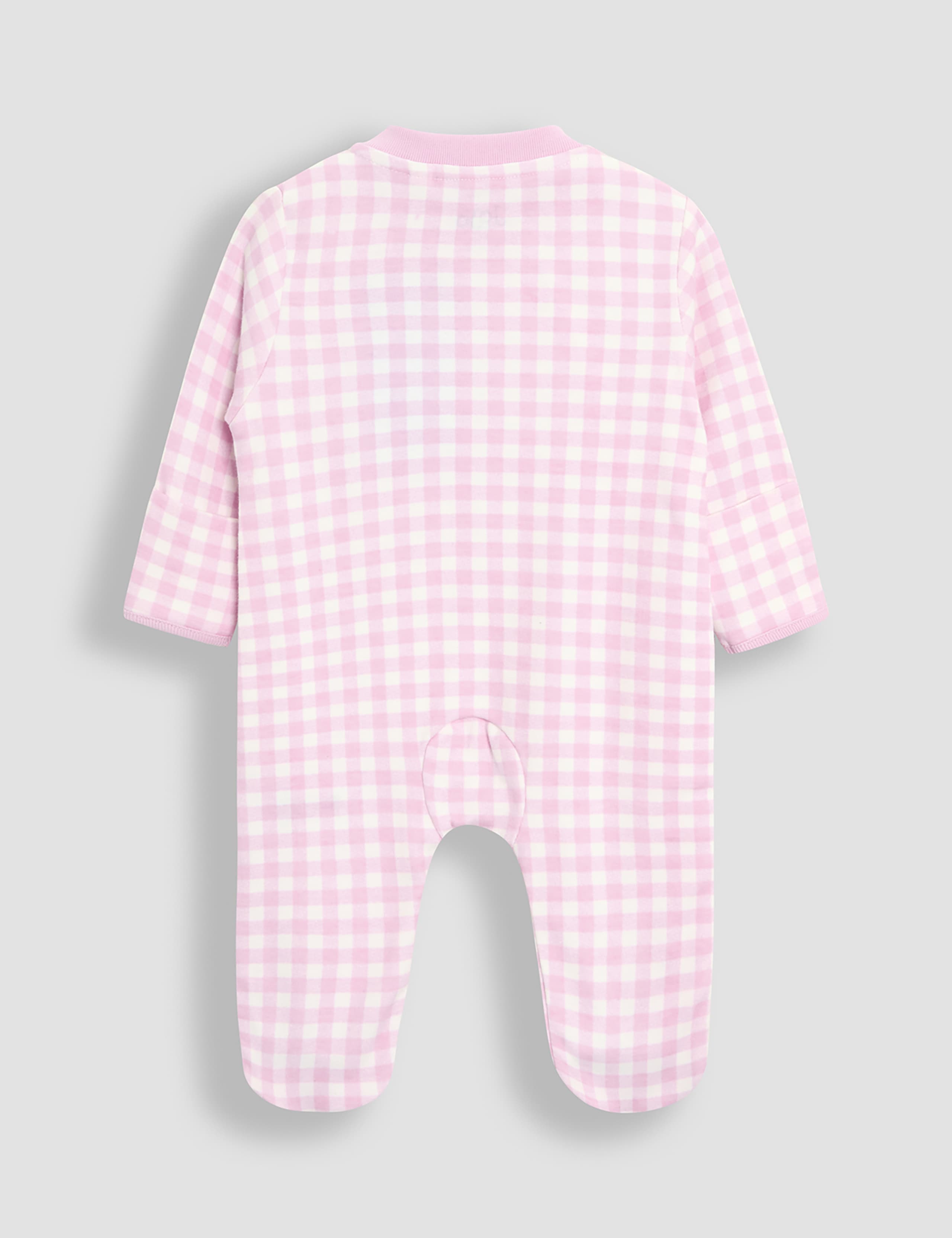 Pure Cotton Strawberry Zip Sleepsuit (0-12 Mths) 2 of 3