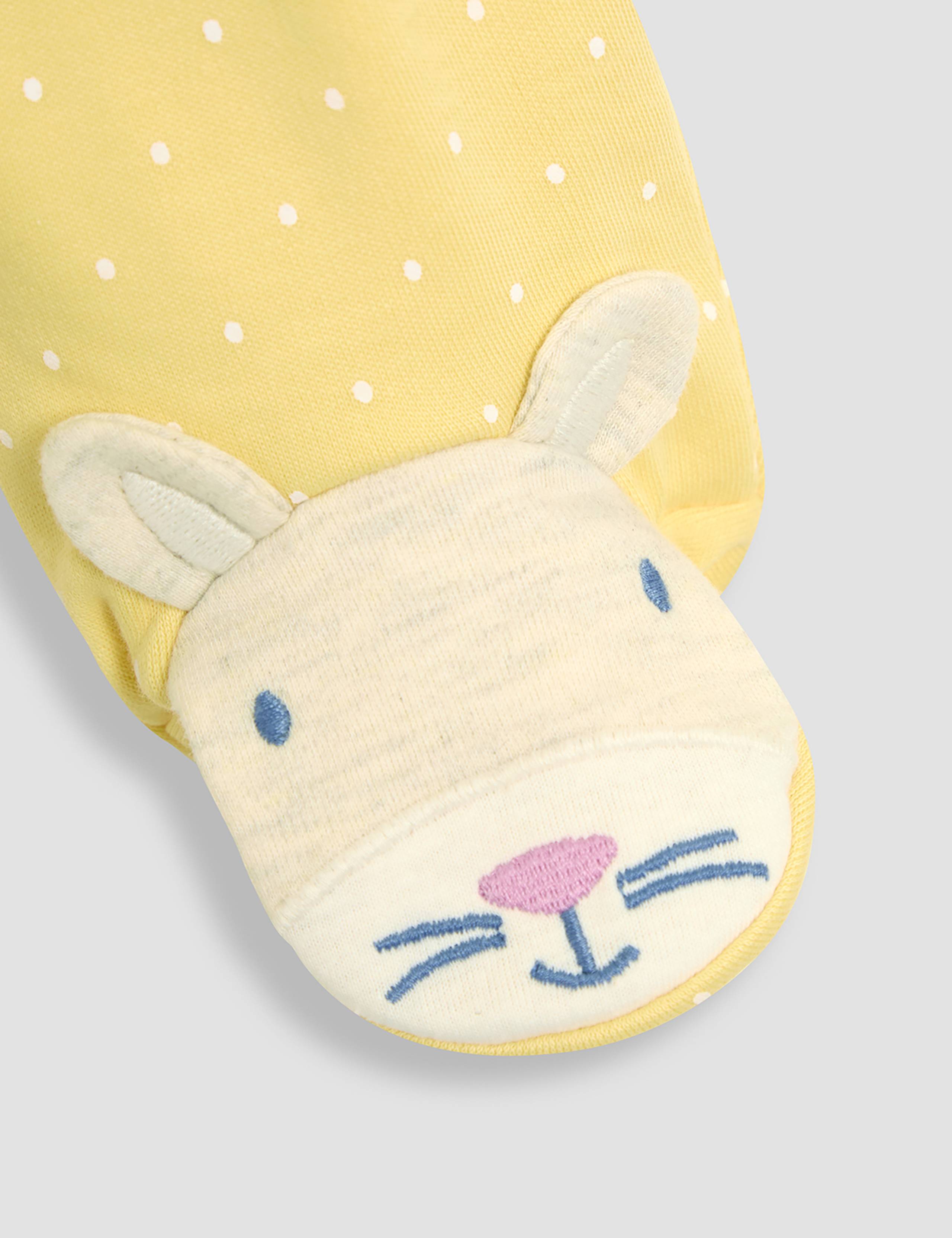 Pure Cotton Bunny Sleepsuit (0-12 Mths) 3 of 3