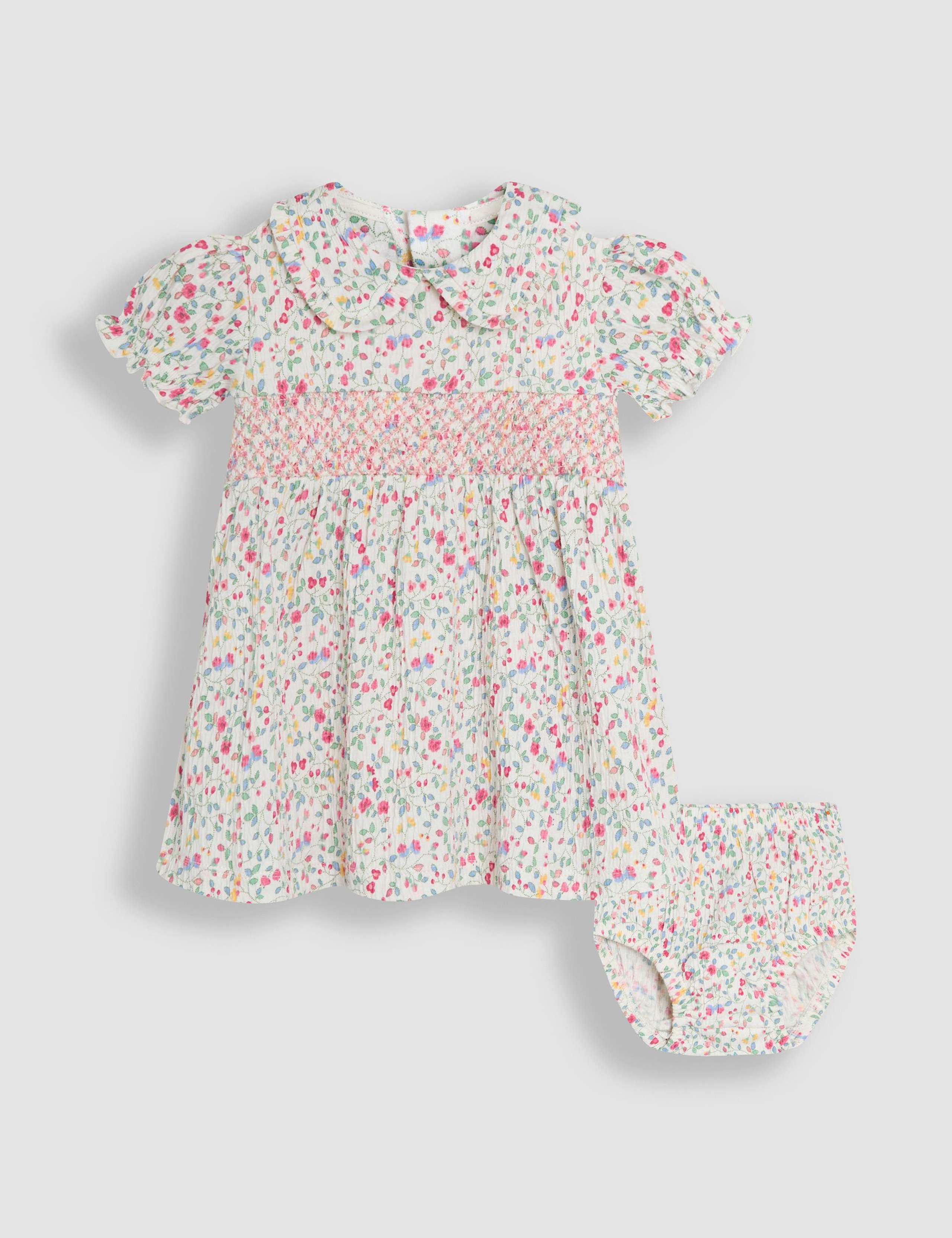 2pc Pure Cotton Ditsy Floral Dress (0-2 Yrs) 1 of 6