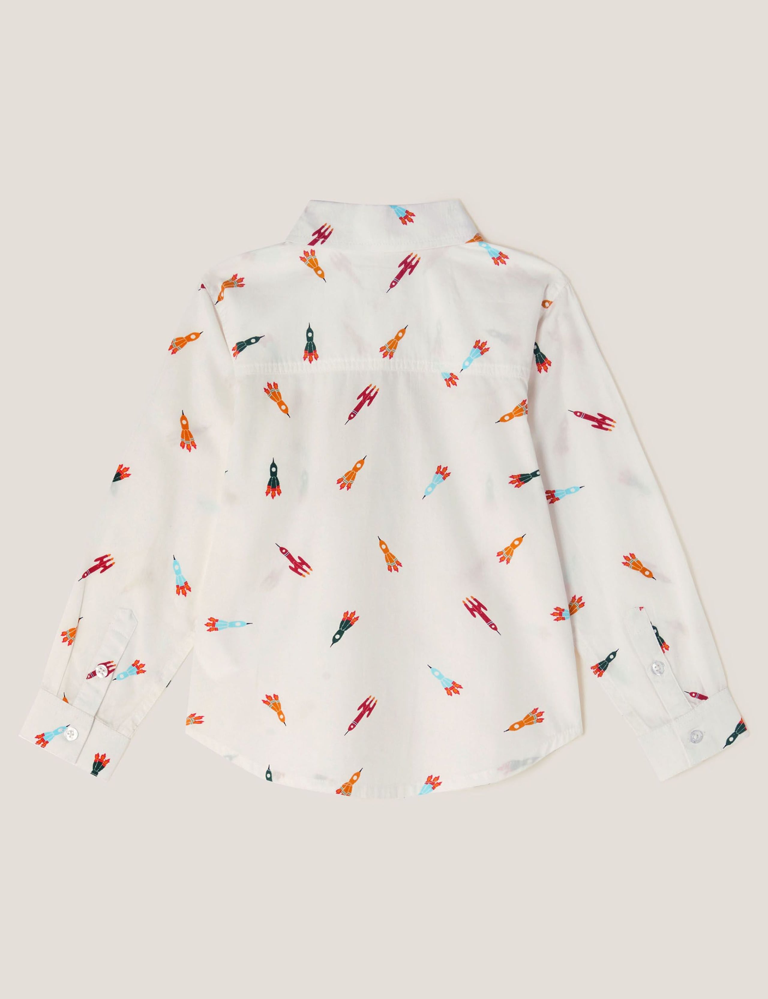 Pure Cotton Rocket Print Shirt (2-13 Yrs) 2 of 3