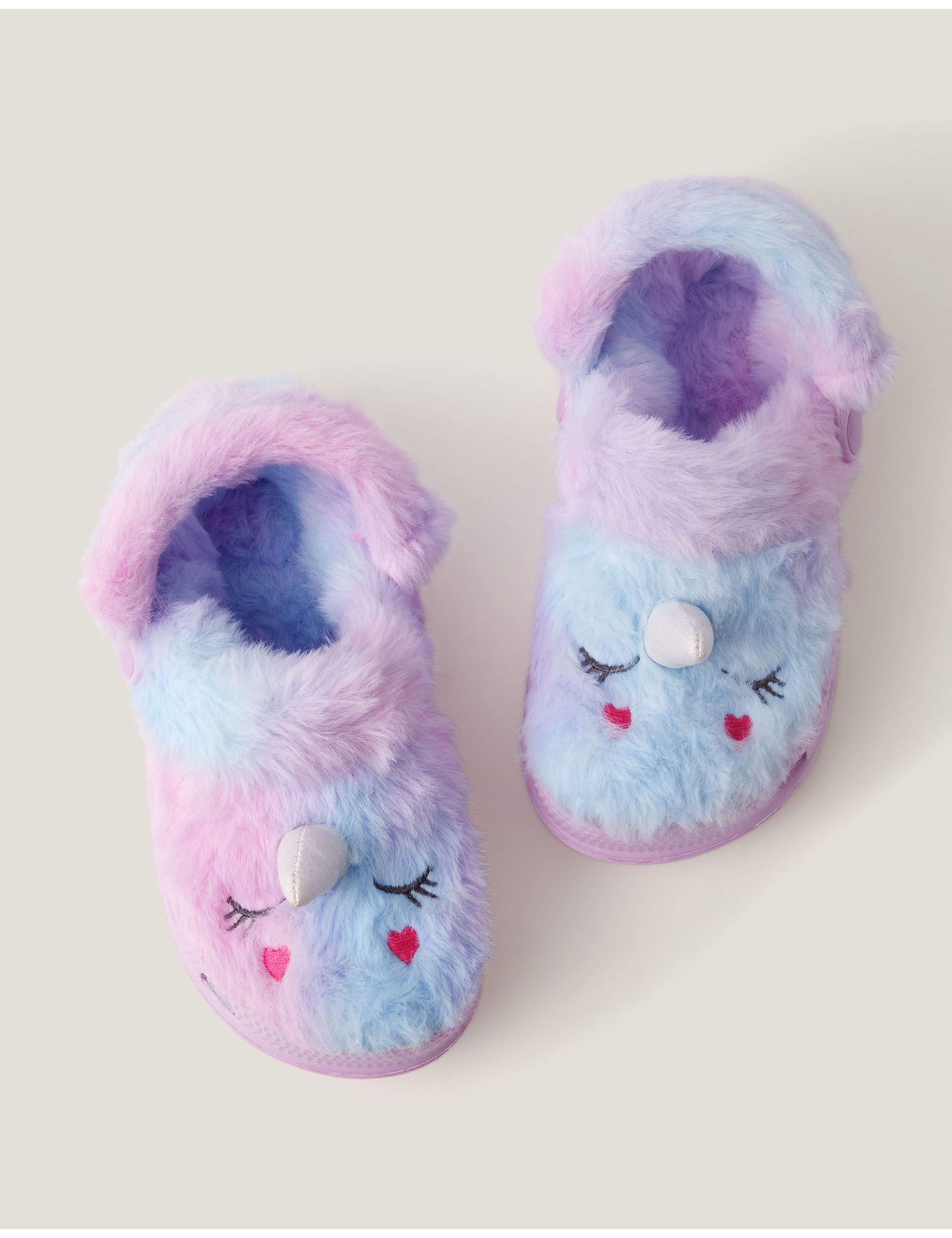 Kids' Fluffy Unicorn Clogs (7 Small - 3 Large) 3 of 3