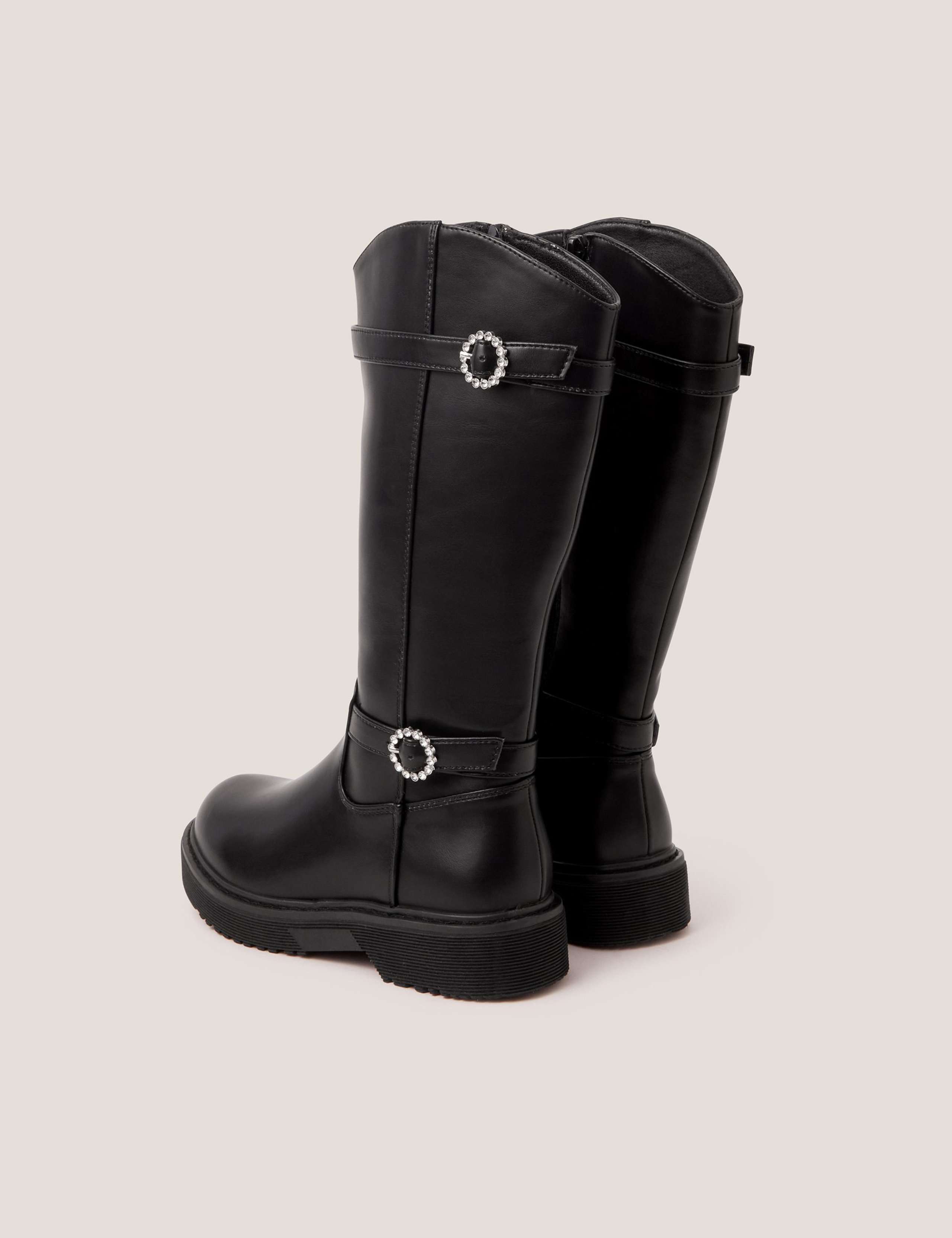 Kids' Leather Embellished Knee High Boots (11 Small - 4 Large) 2 of 3