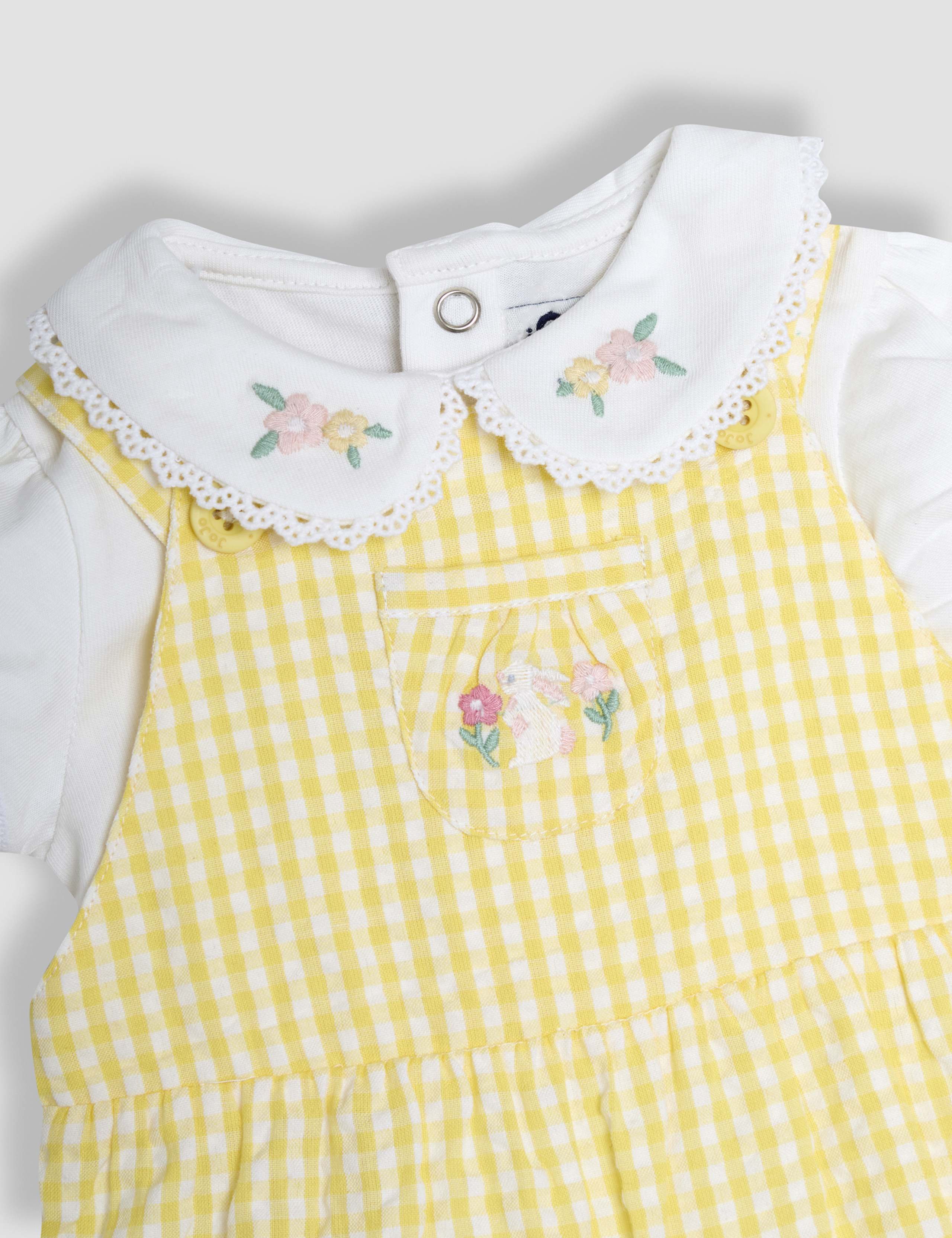 2pc Pure Cotton Bunny Dungarees Outfit (0-24 Mths) 3 of 6