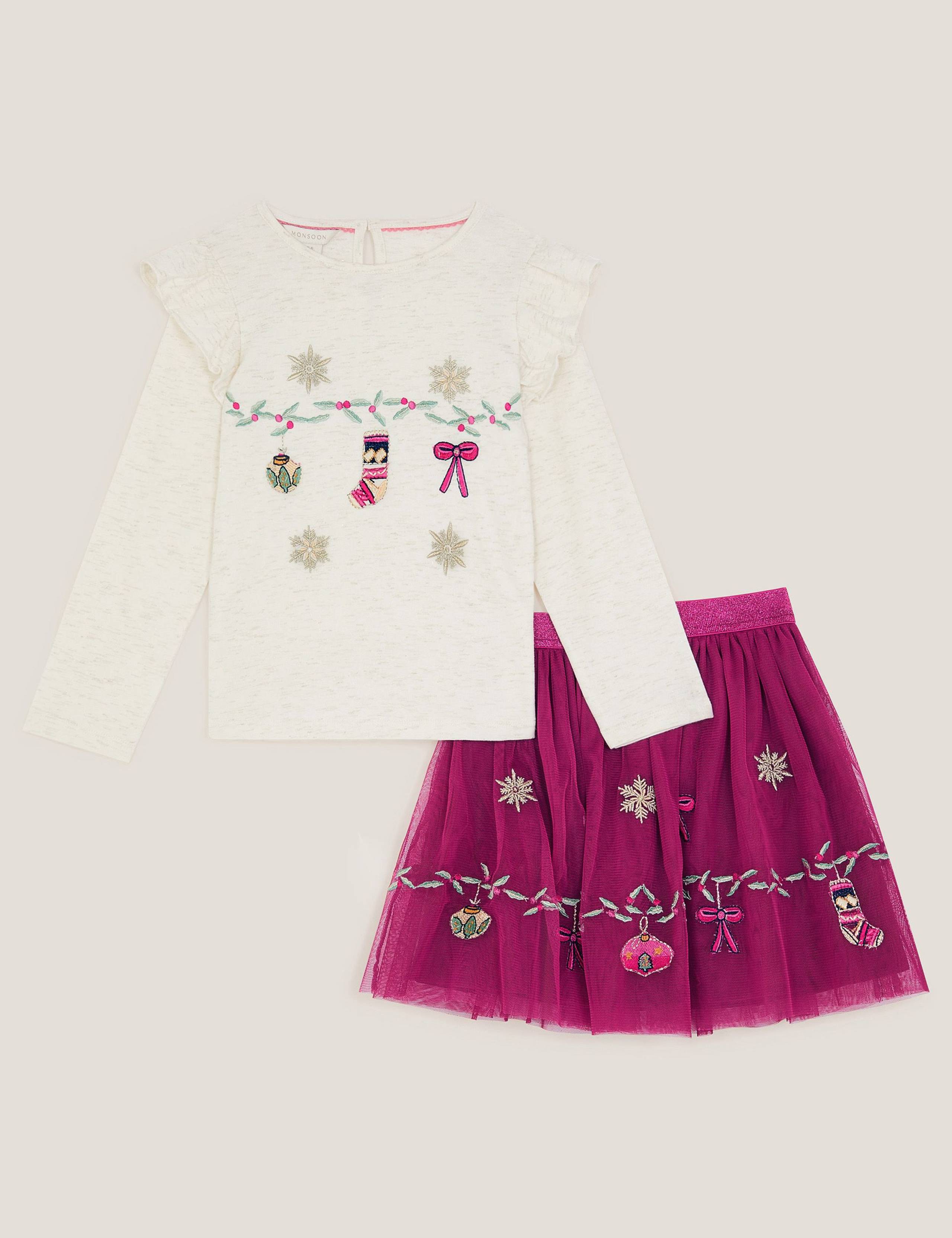 2pc Christmas Top & Skirt Outfit (3-13 Yrs) 2 of 3