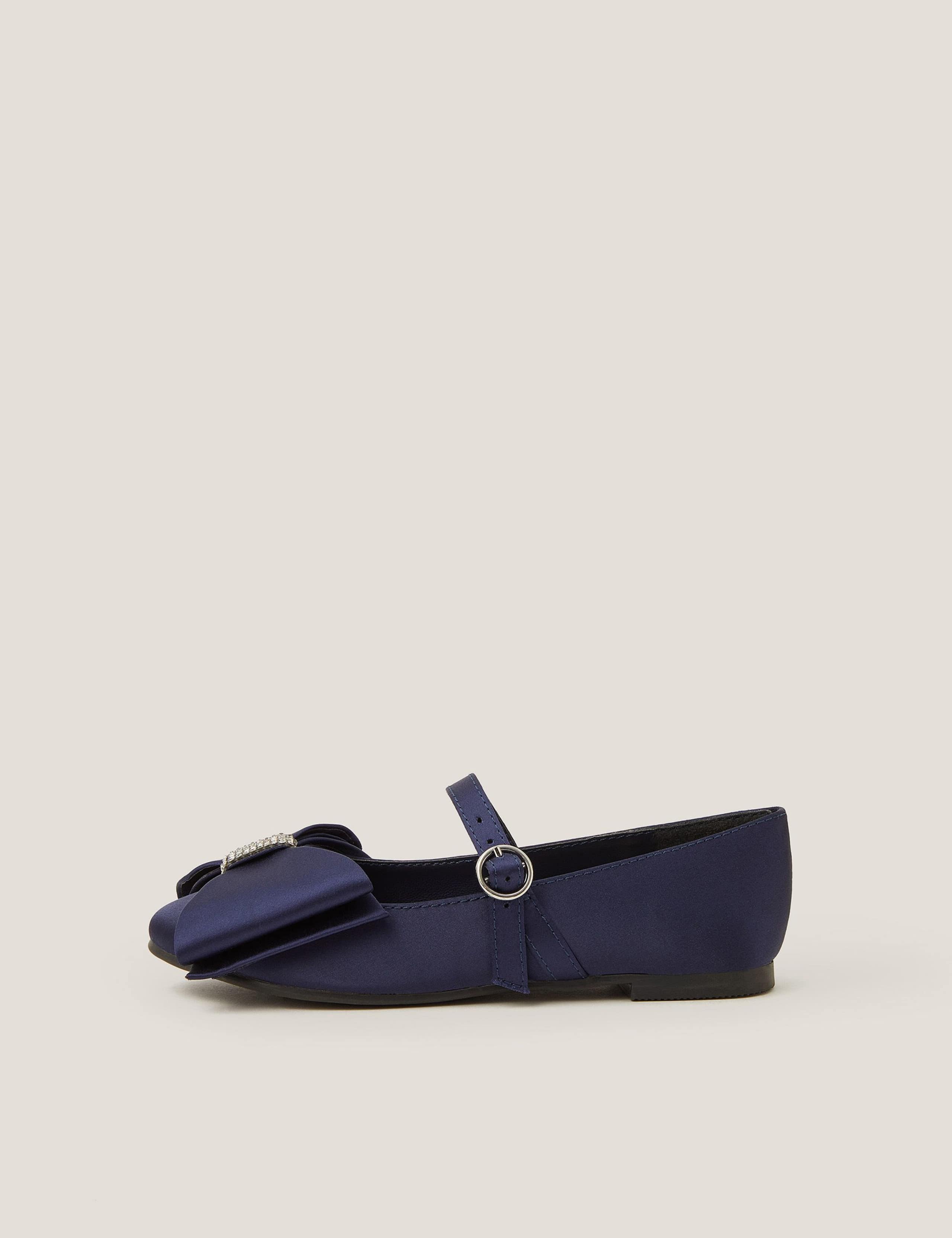 Kids' Satin Bow Ballet Pumps (10 Small - 4 Large) 2 of 3