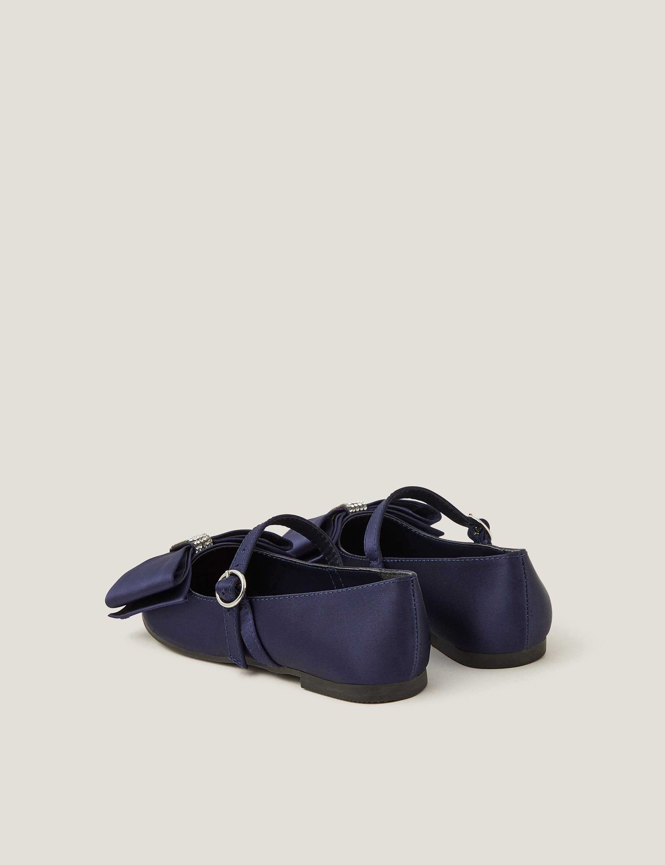 Kids' Satin Bow Ballet Pumps (10 Small - 4 Large) 3 of 3