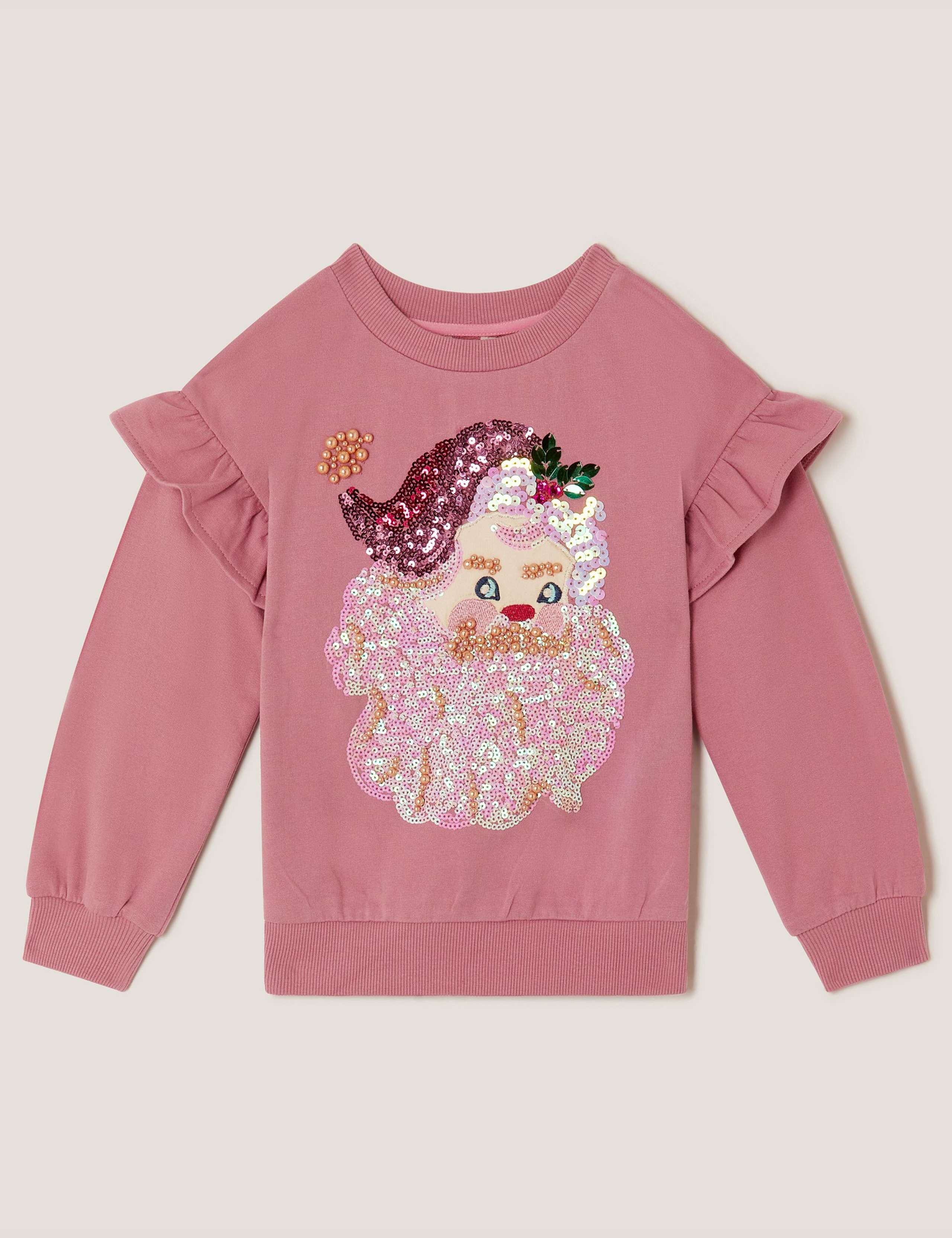 Pure Cotton Sequin Santa Jumper (3-13 Yrs) 2 of 4