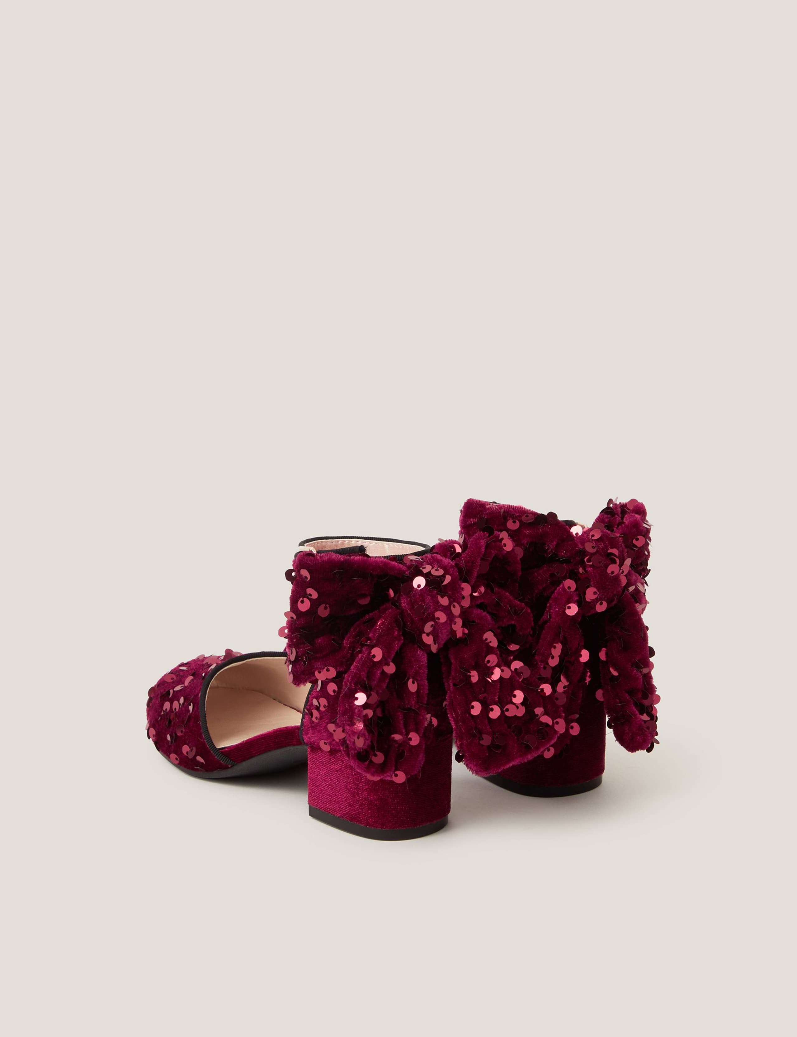 Kids' Velvet Sequin Sandals (6 Small - 3 Large) 2 of 3