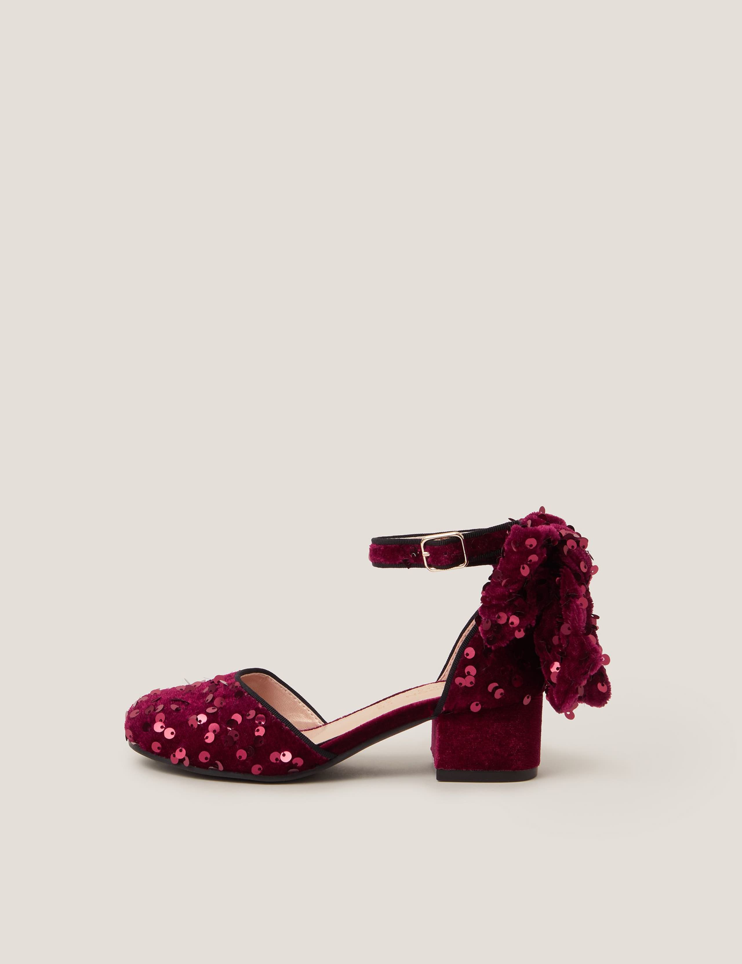 Kids' Velvet Sequin Sandals (6 Small - 3 Large) 3 of 3