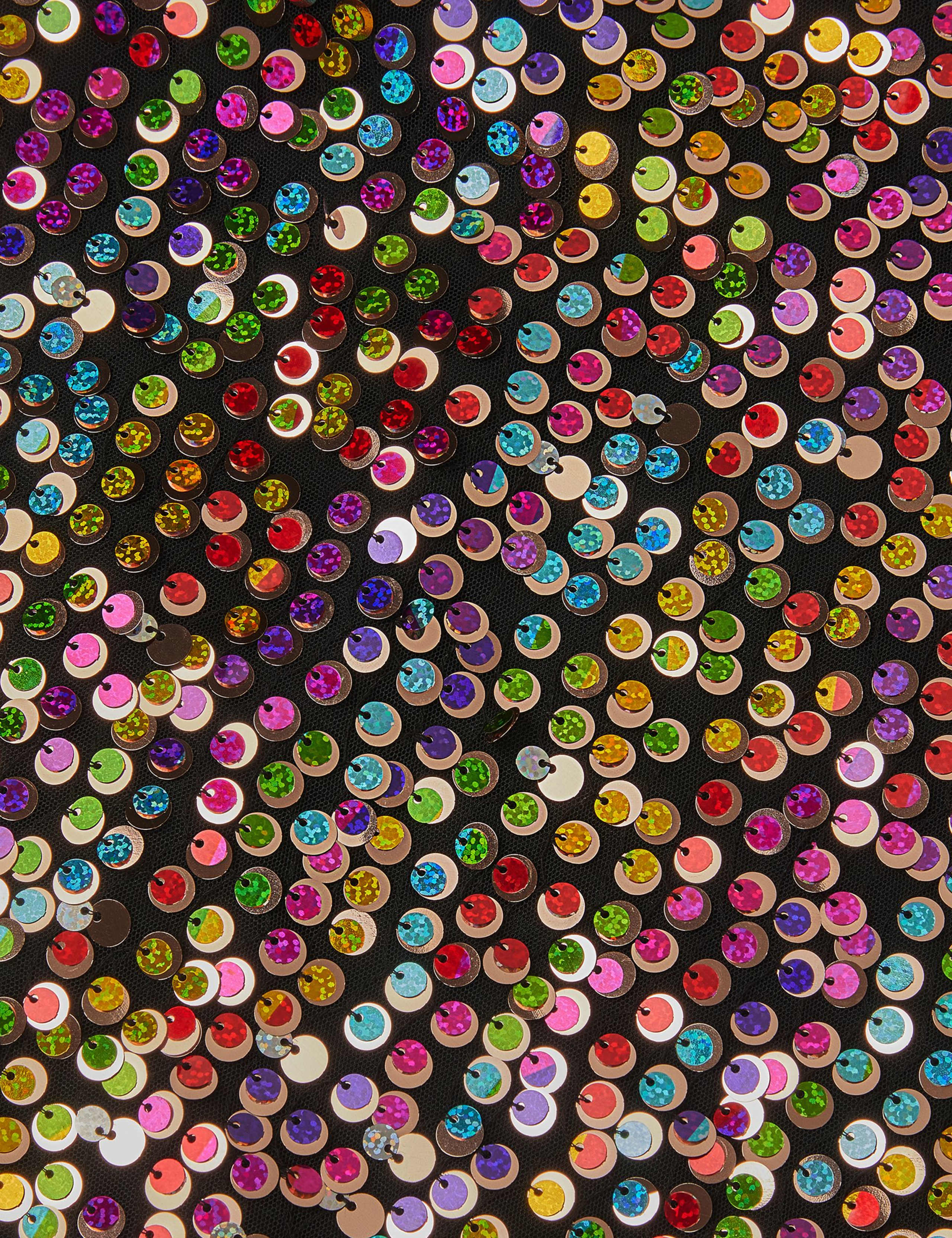 Rainbow Sequin Puff Sleeve Dress (3-15 Yrs) 3 of 3