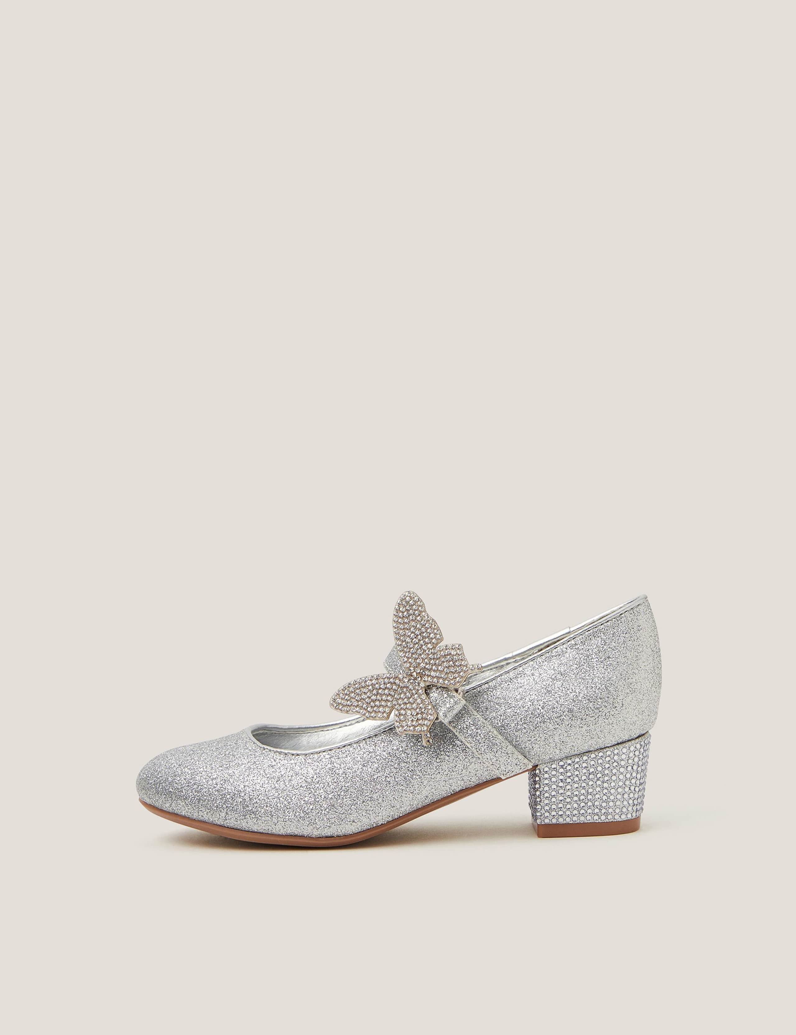 Kids Glitter Sparkle Butterfly Shoes (7 Small - 4 Large) 2 of 3
