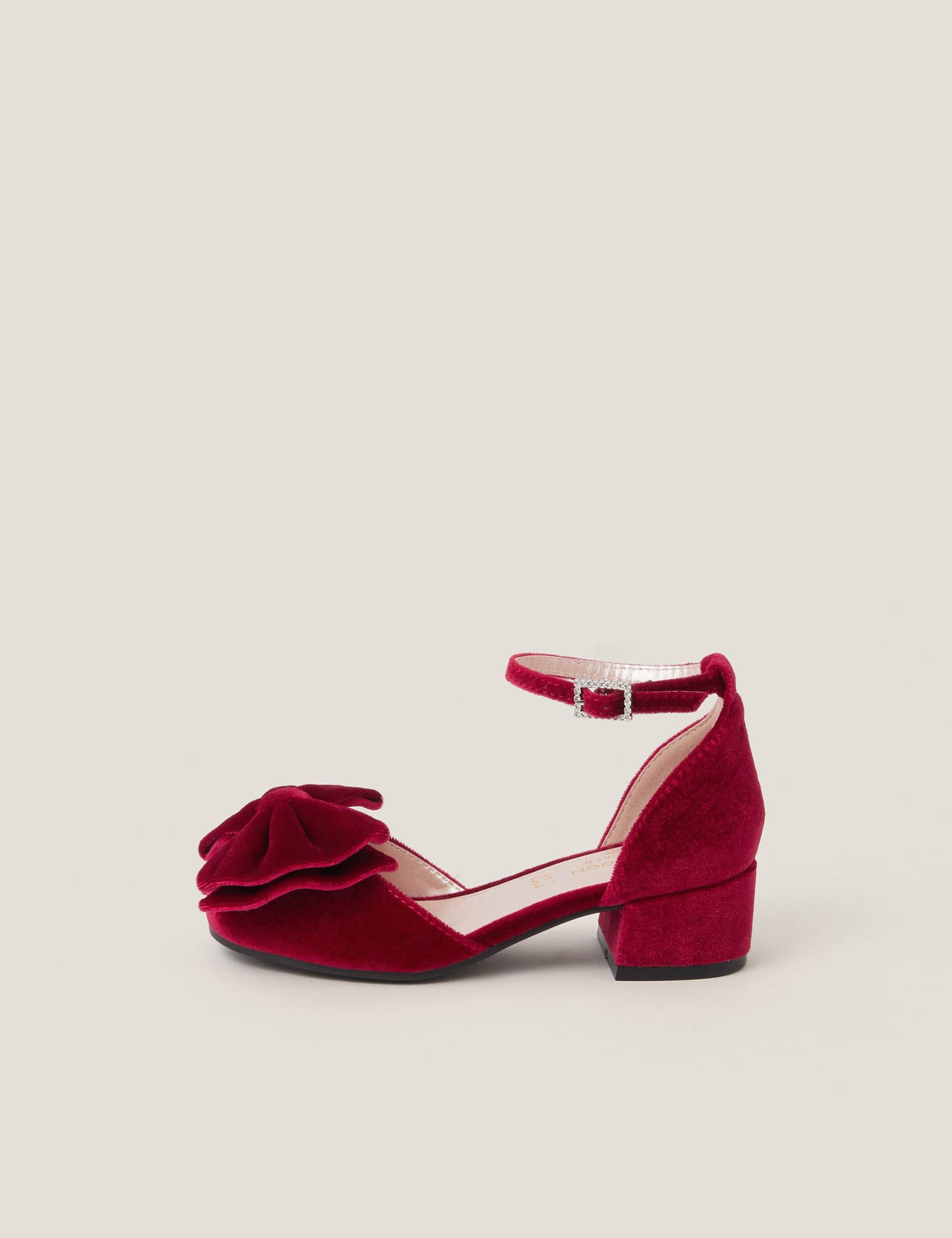Kids' Velvet Bow Sandals (10 Small - 4 Large) 2 of 3