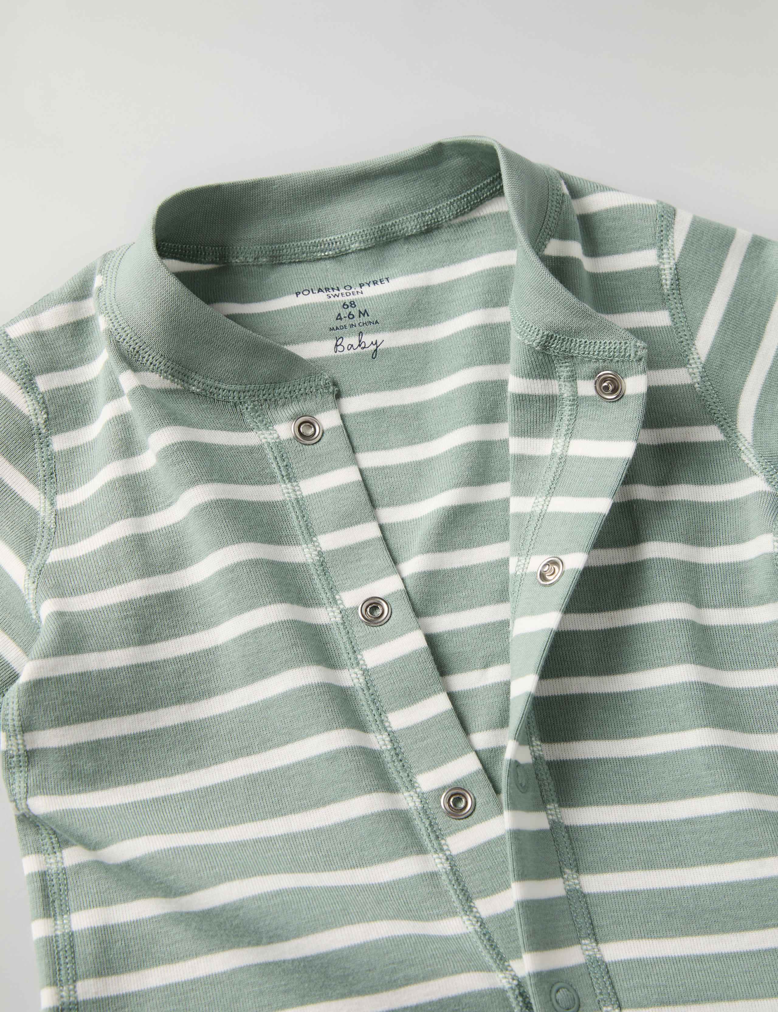 Pure Cotton Striped Sleepsuit (1-24 Mths) 3 of 5