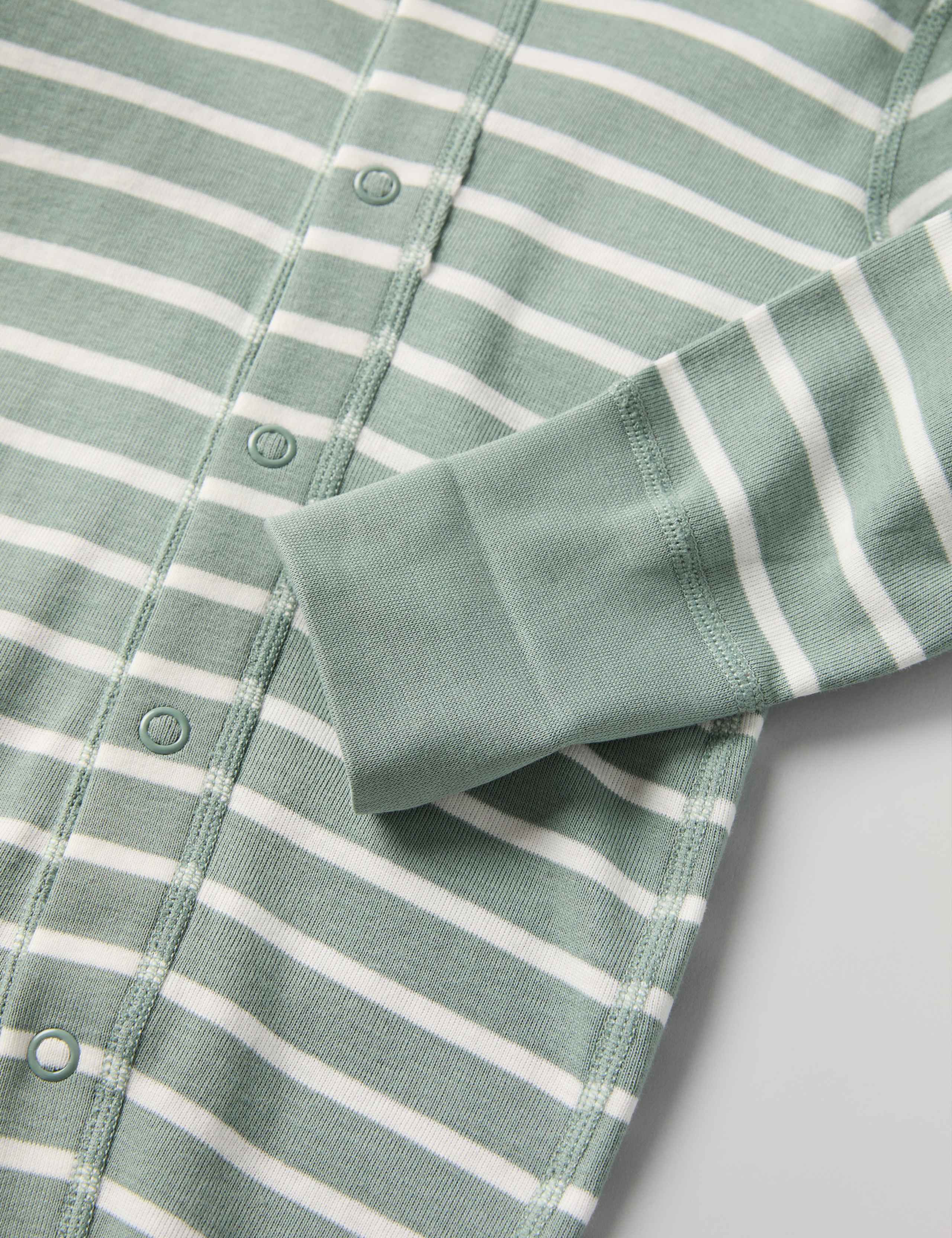 Pure Cotton Striped Sleepsuit (1-24 Mths) 4 of 5