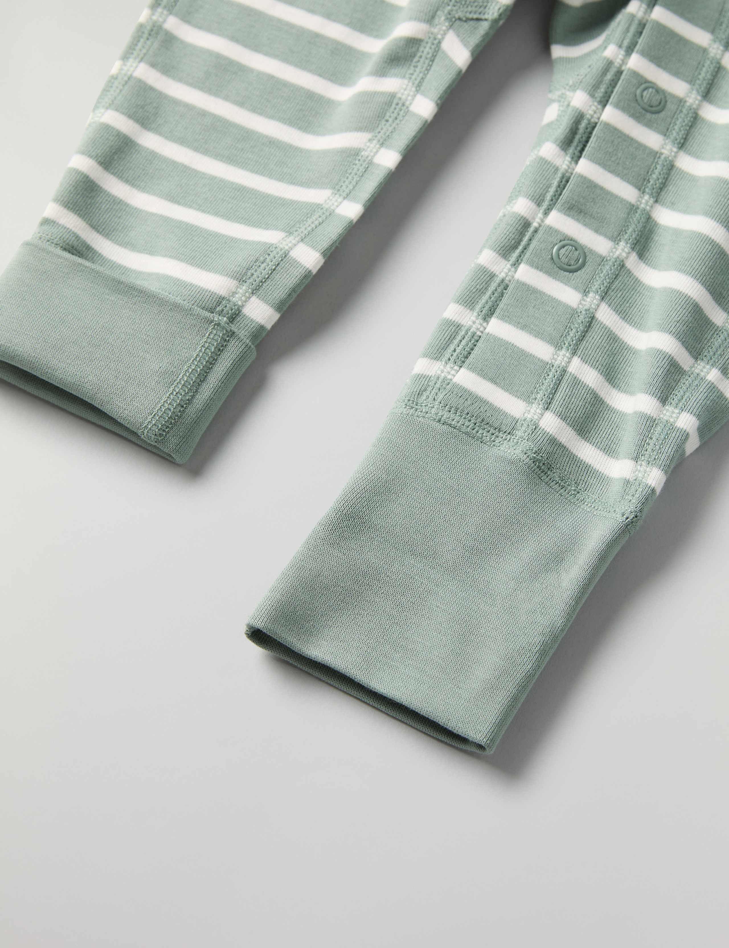 Pure Cotton Striped Sleepsuit (1-24 Mths) 5 of 5