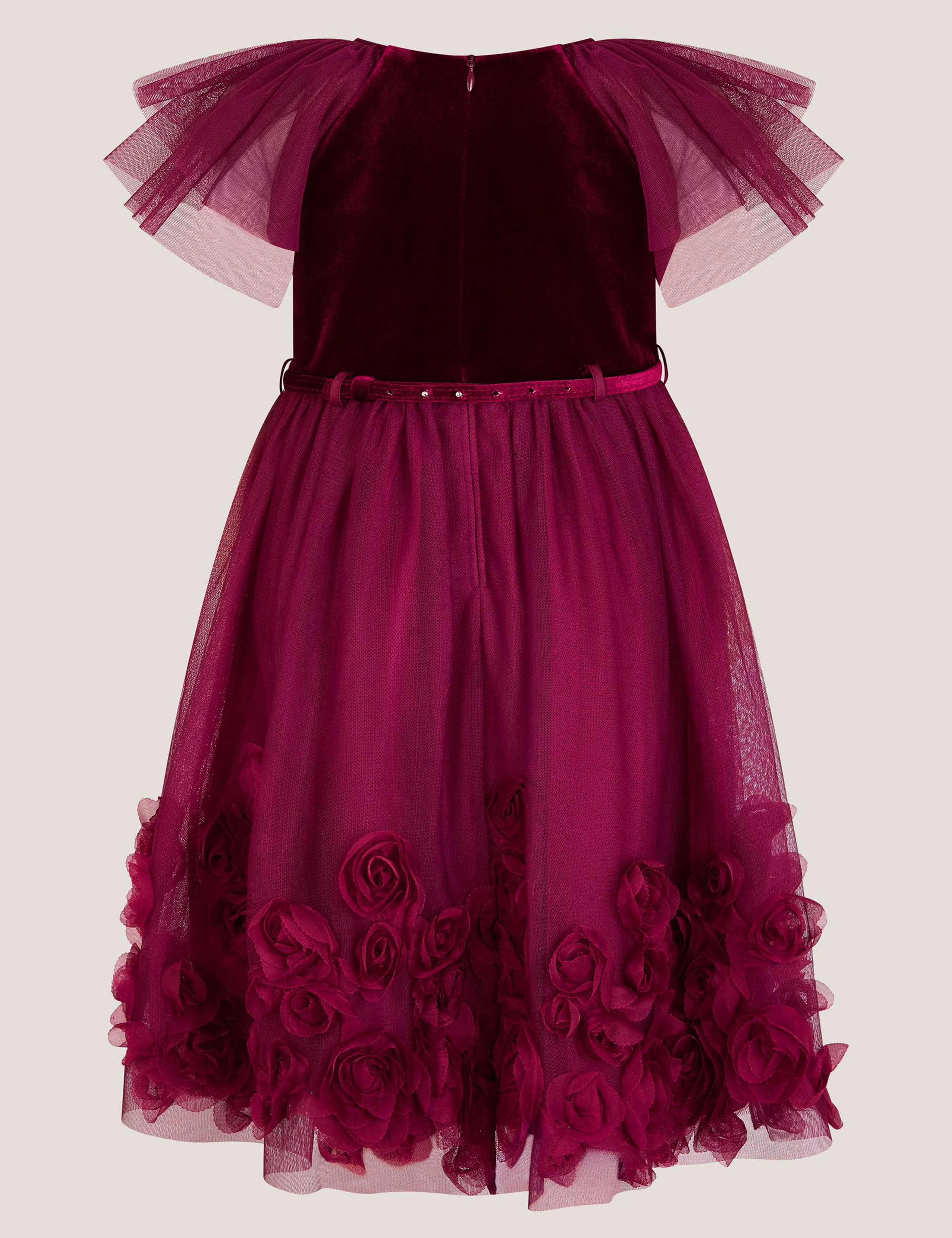 Velvet Rose Applique Dress (3-15 Yrs) 3 of 4