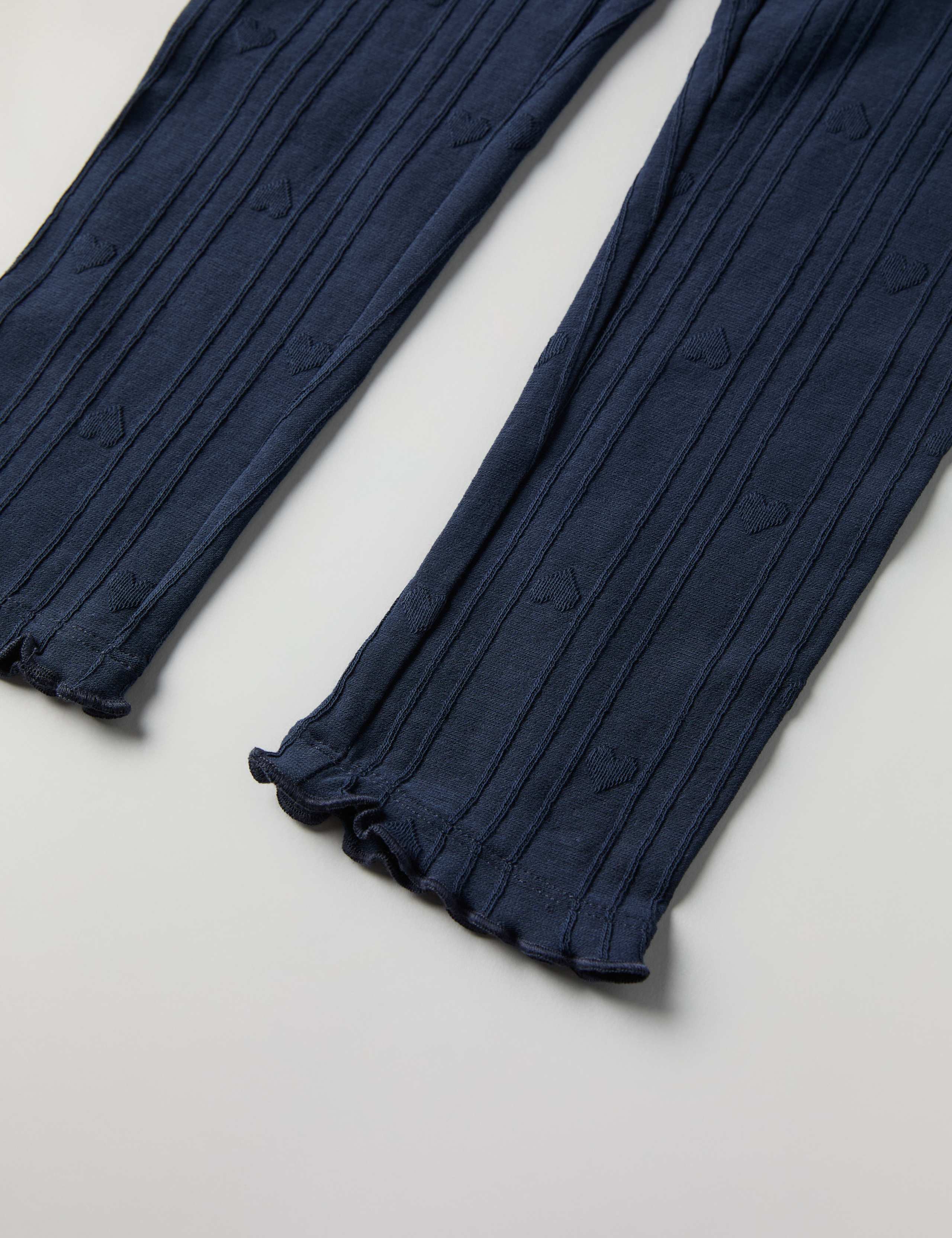 Cotton Rich Heart & Stripes Leggings (1-7 Yrs) 3 of 3