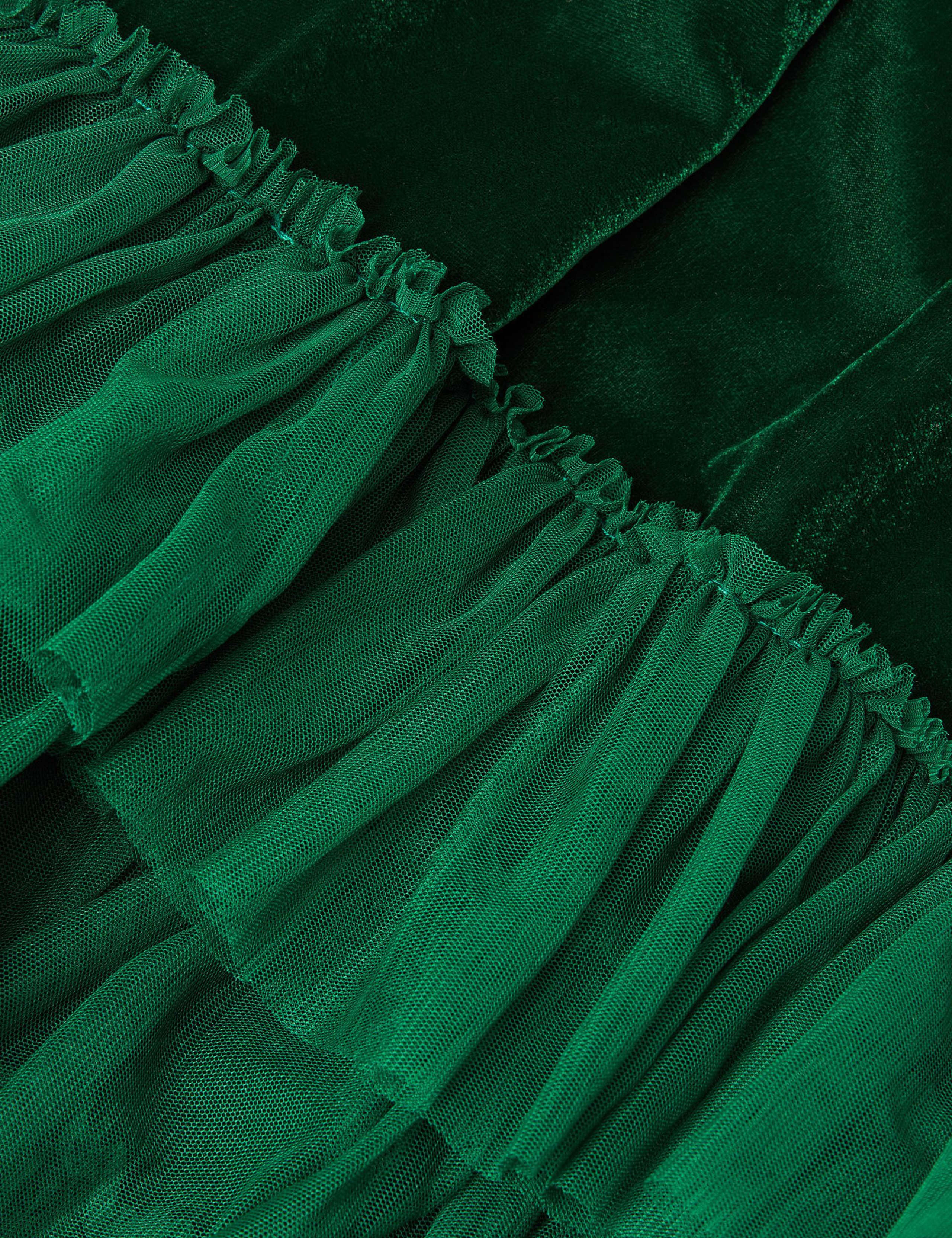 Velvet Sequin Ruffle Tiered Dress 3 of 3