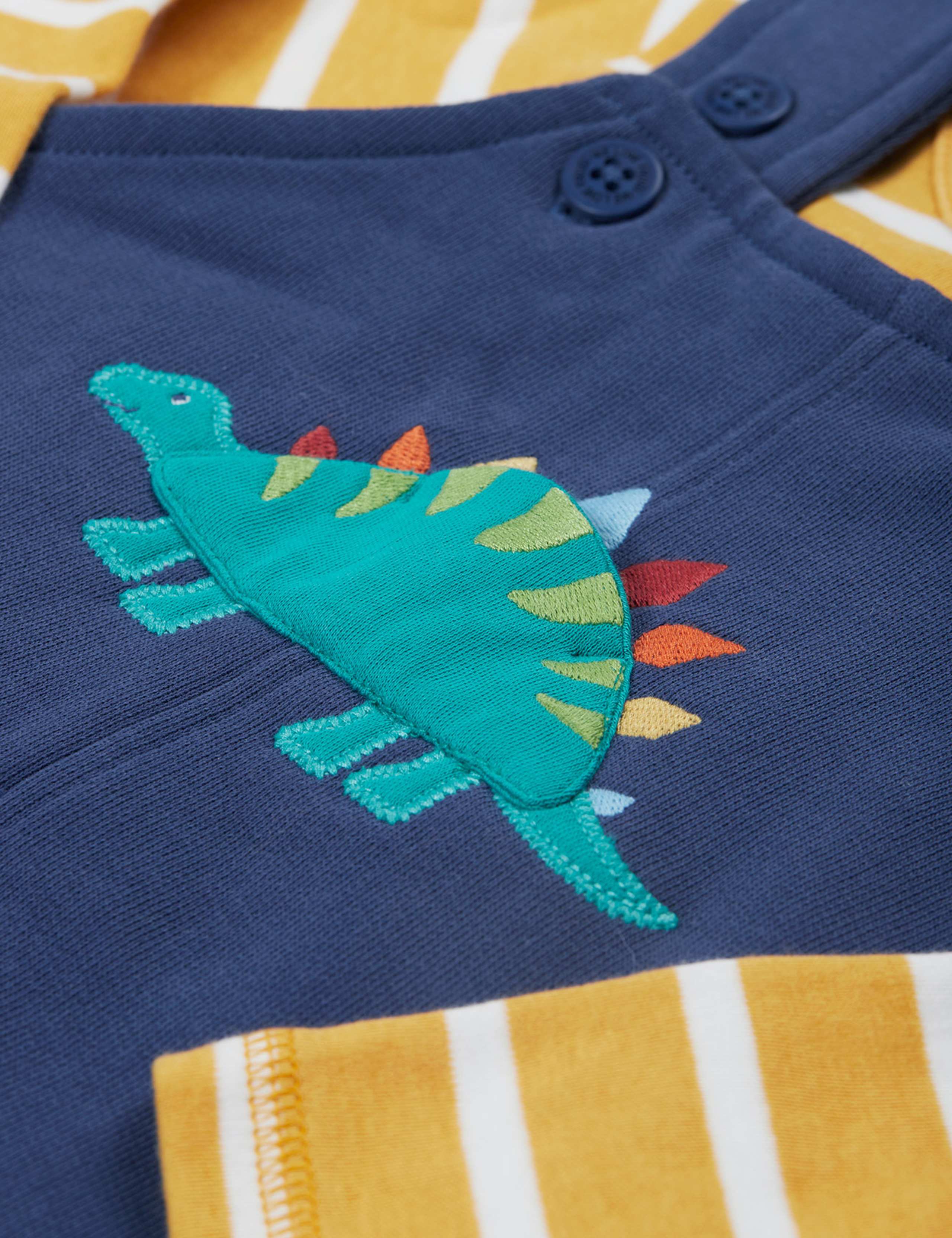 Pure Cotton Dinosaur Top & Bottom Outfit (0-4 Yrs) 3 of 3