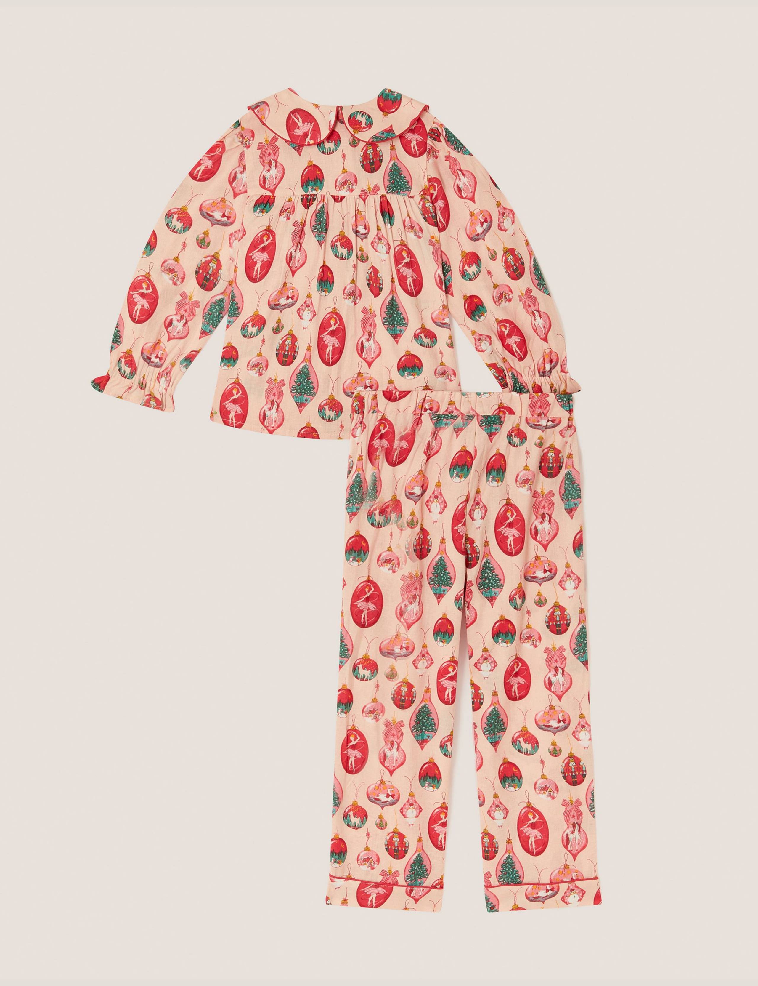 Pure Cotton Christmas Bauble Pyjamas (2-8 Yrs) 5 of 5