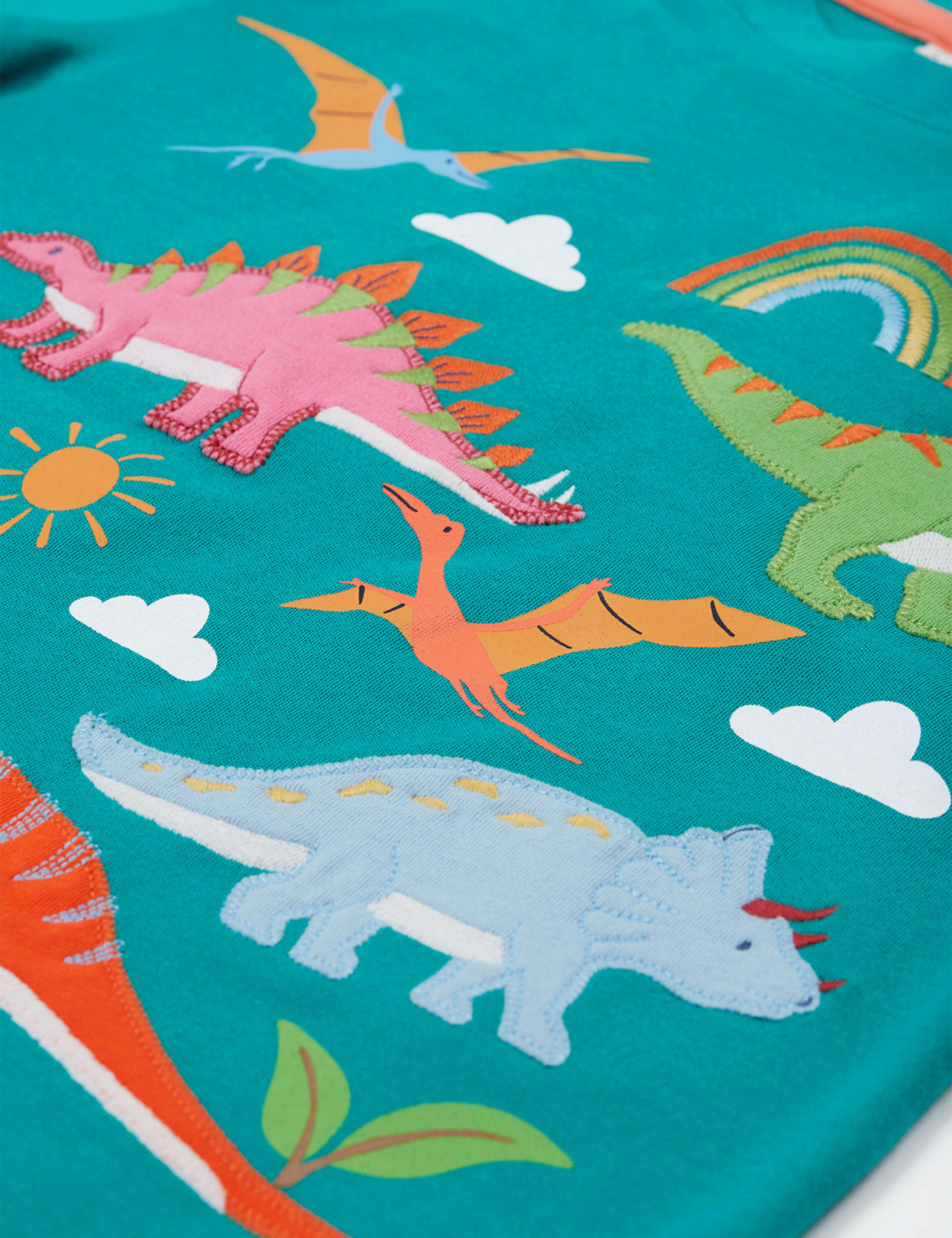 Pure Cotton Dinosaur Applique Top (0-8 Yrs) 3 of 5