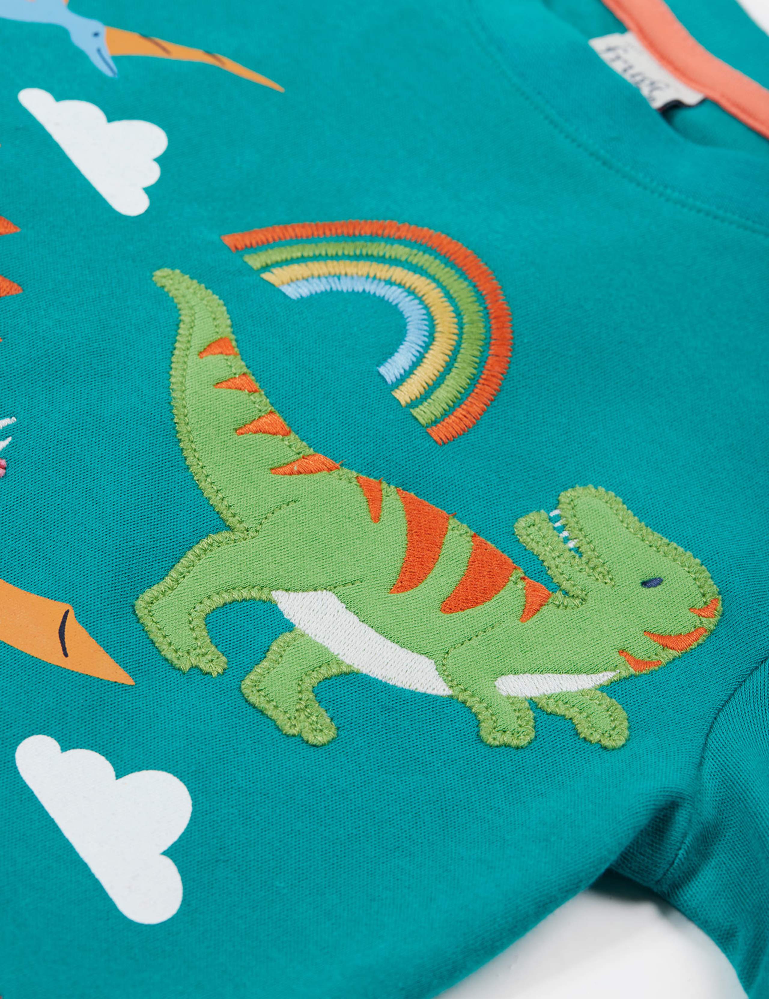 Pure Cotton Dinosaur Applique Top (0-8 Yrs) 5 of 5