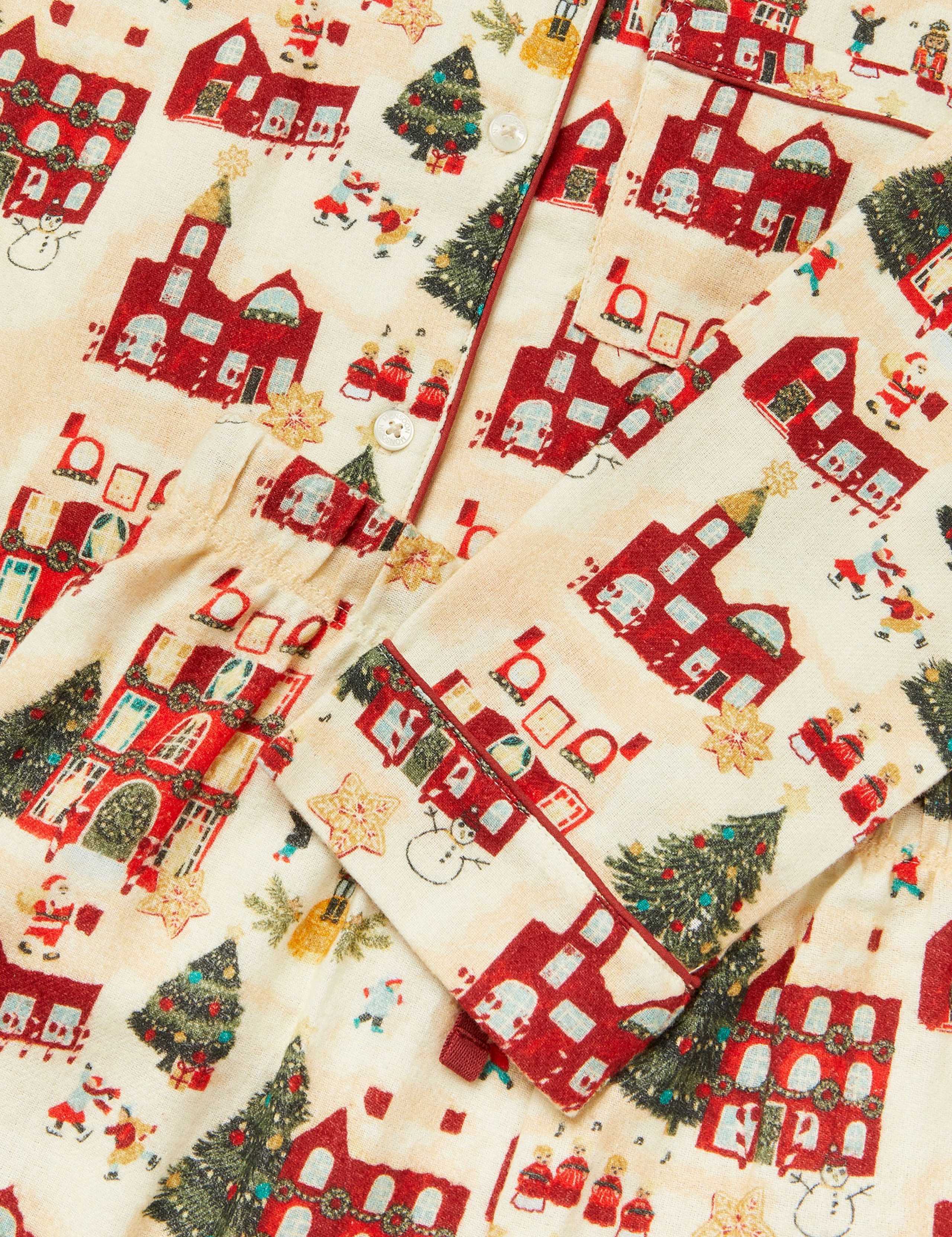 Pure Cotton Christmas Houses Pyjamas (1-13 Yrs) 3 of 4