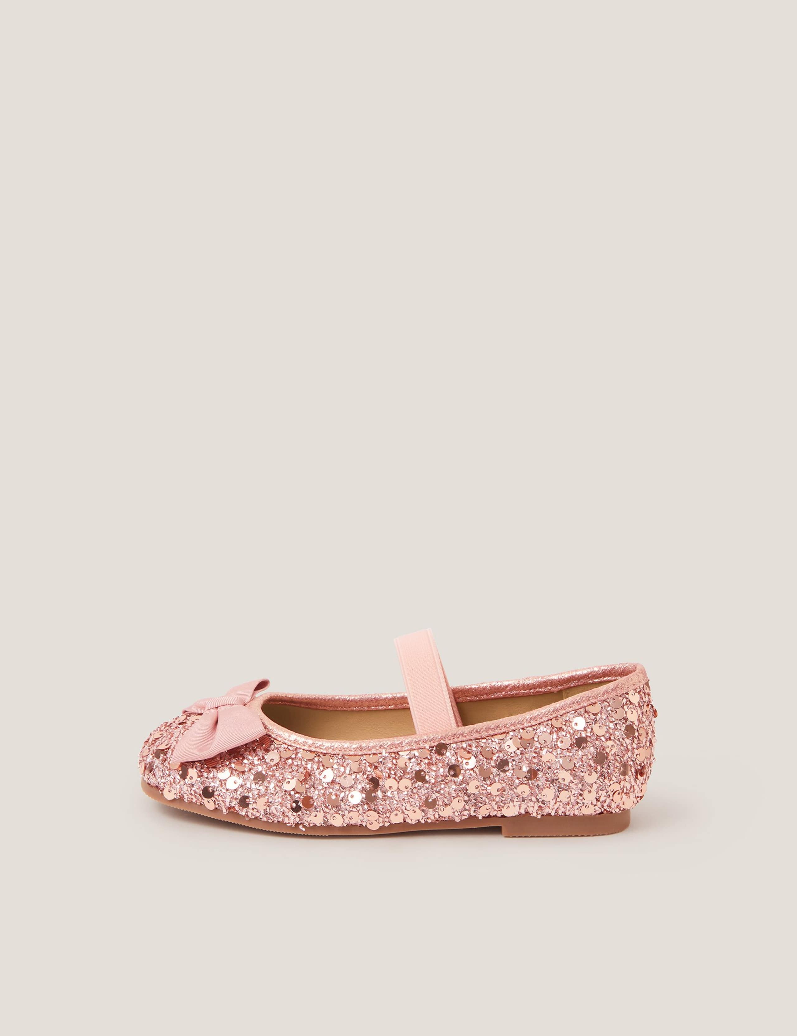 Kids' Sequin Bow Ballet Pumps (7 Small - 4 Large) 2 of 3