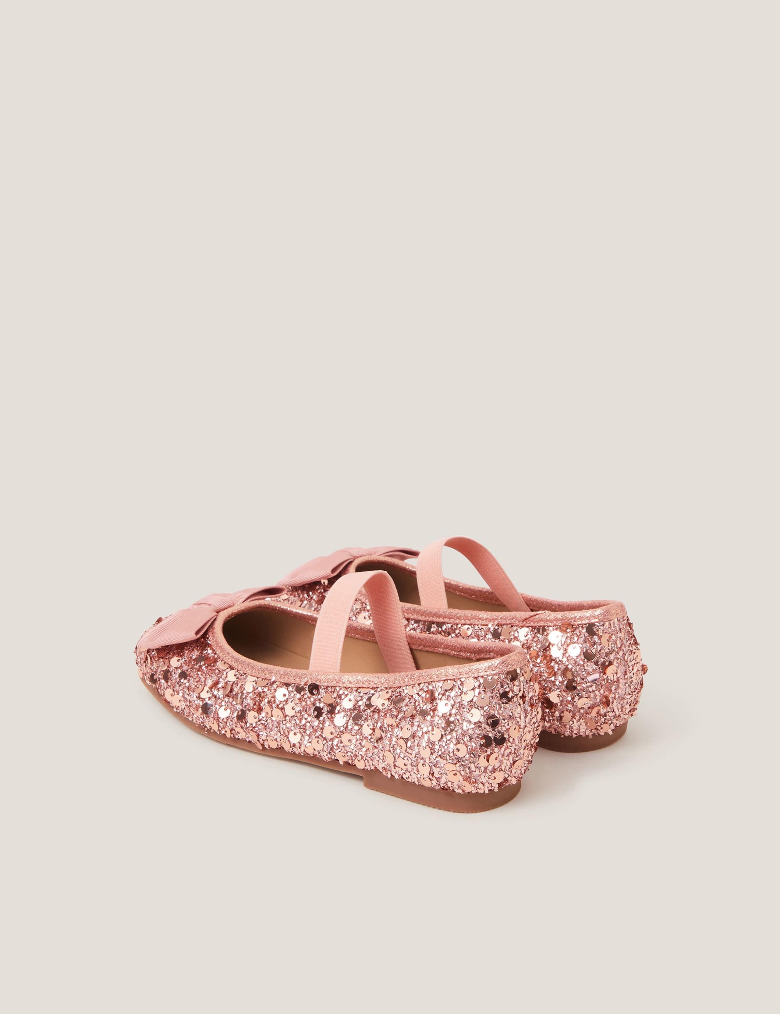 Kids' Sequin Bow Ballet Pumps (7 Small - 4 Large) 3 of 3