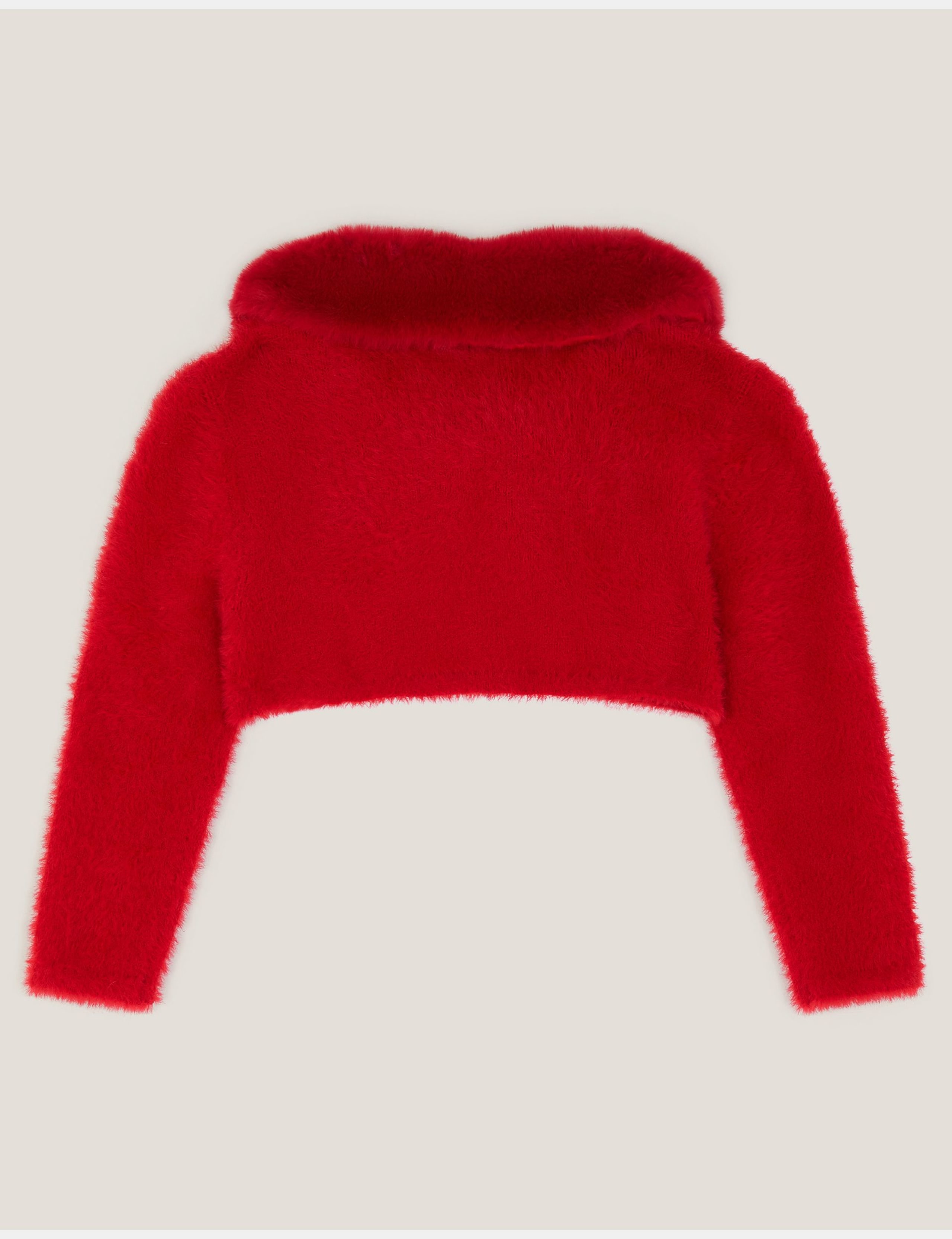 Fluffy Detachable Collar Cardigan (0-36 Mths) 3 of 3
