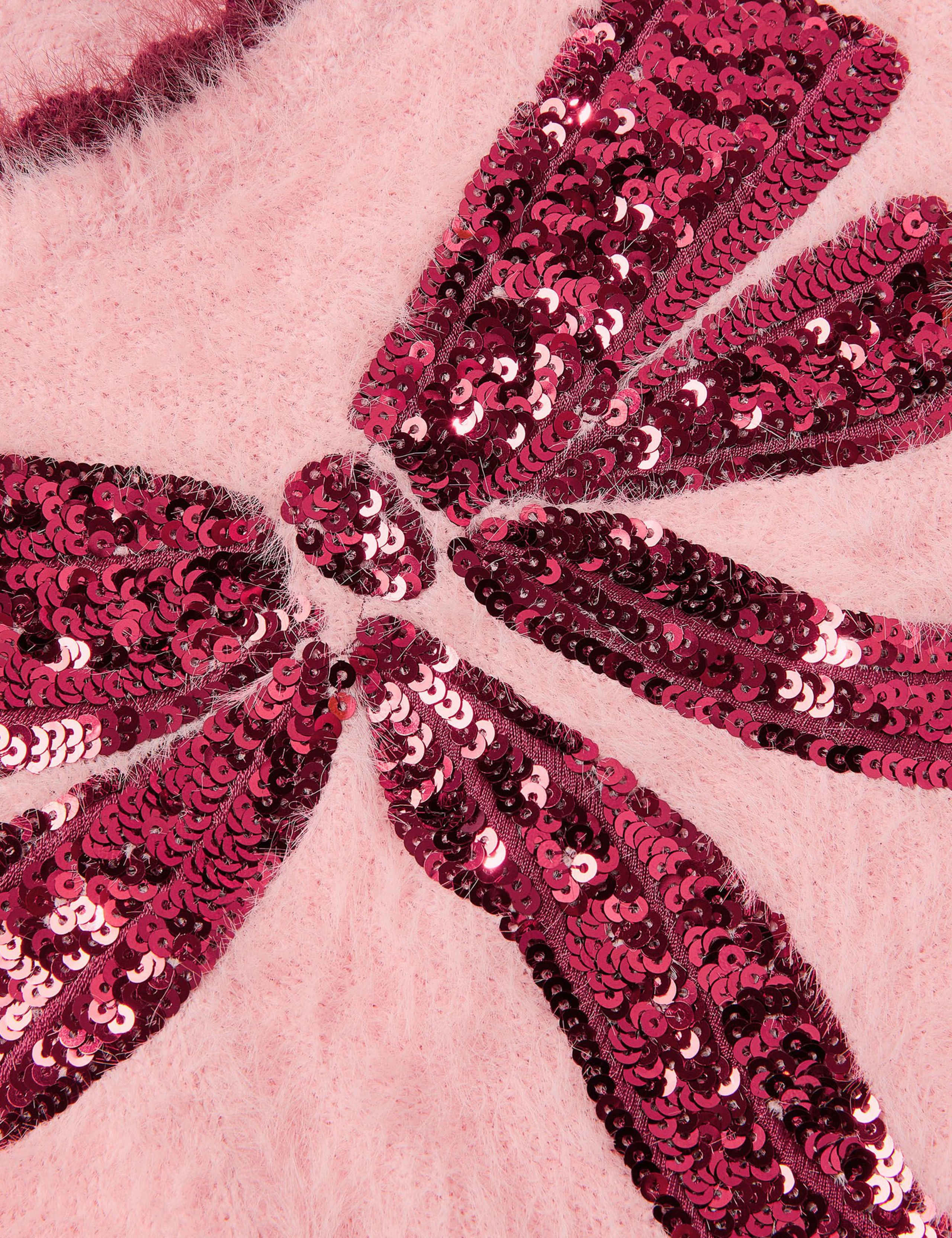 Sequin Bow Knitted Jumper (3-15 Yrs) 3 of 4