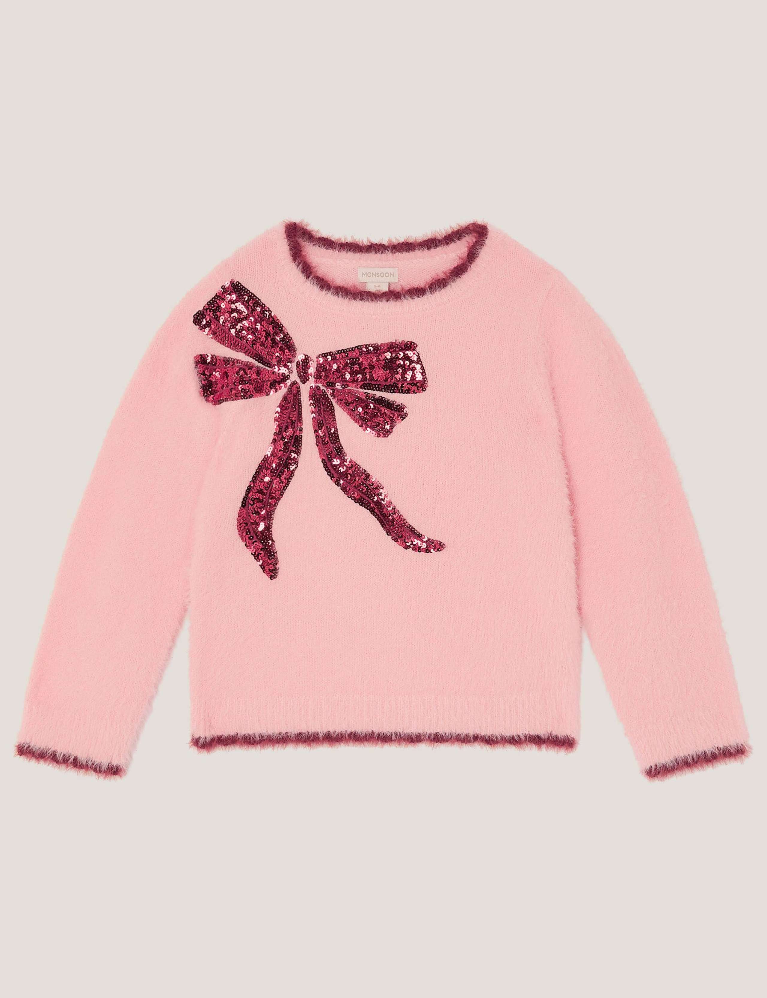 Sequin Bow Knitted Jumper (3-15 Yrs) 2 of 4
