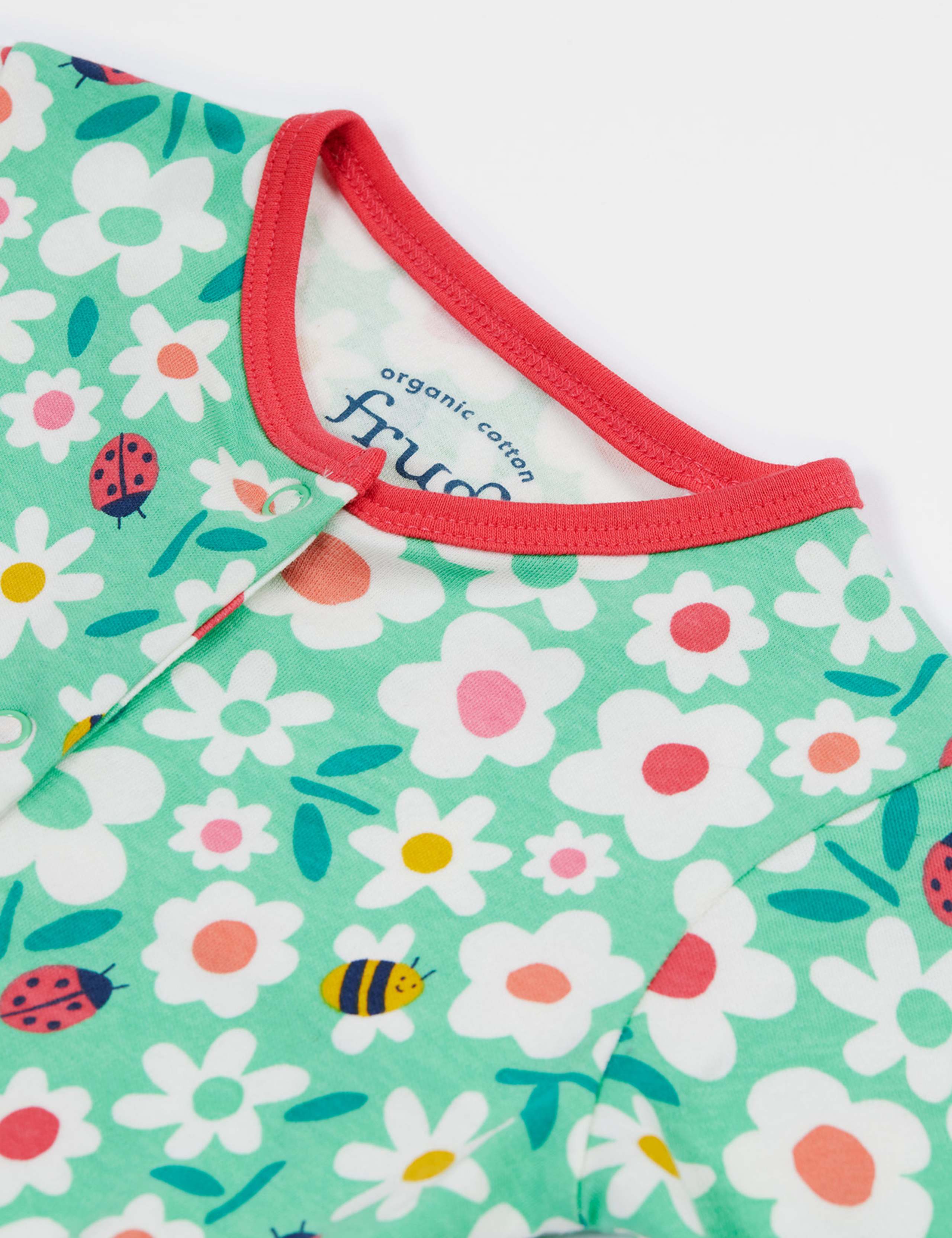 Pure Cotton Floral Romper (0-18 Mths) 2 of 4